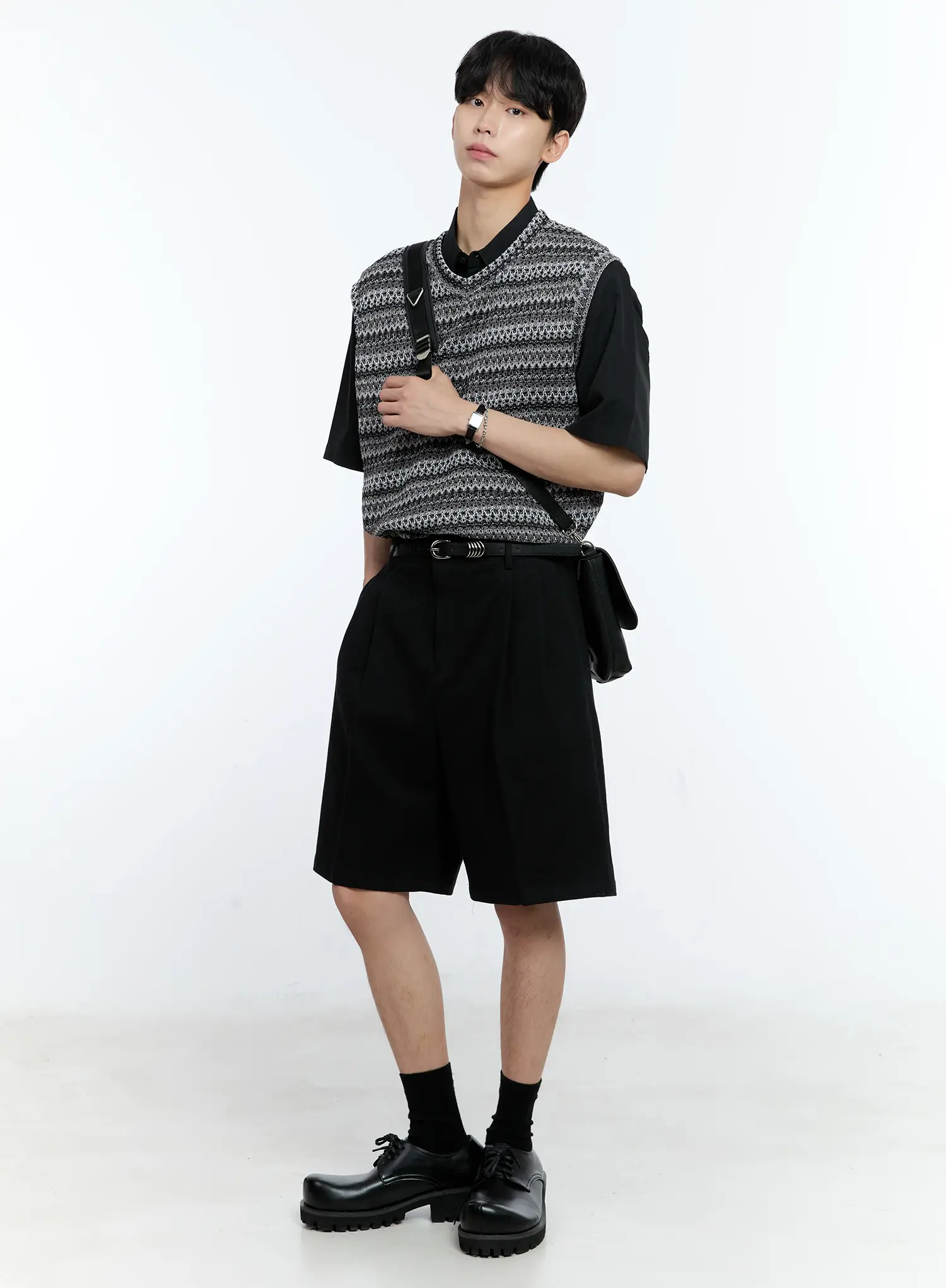 Men's Pleat Bermuda Shorts IG501 - Image 11