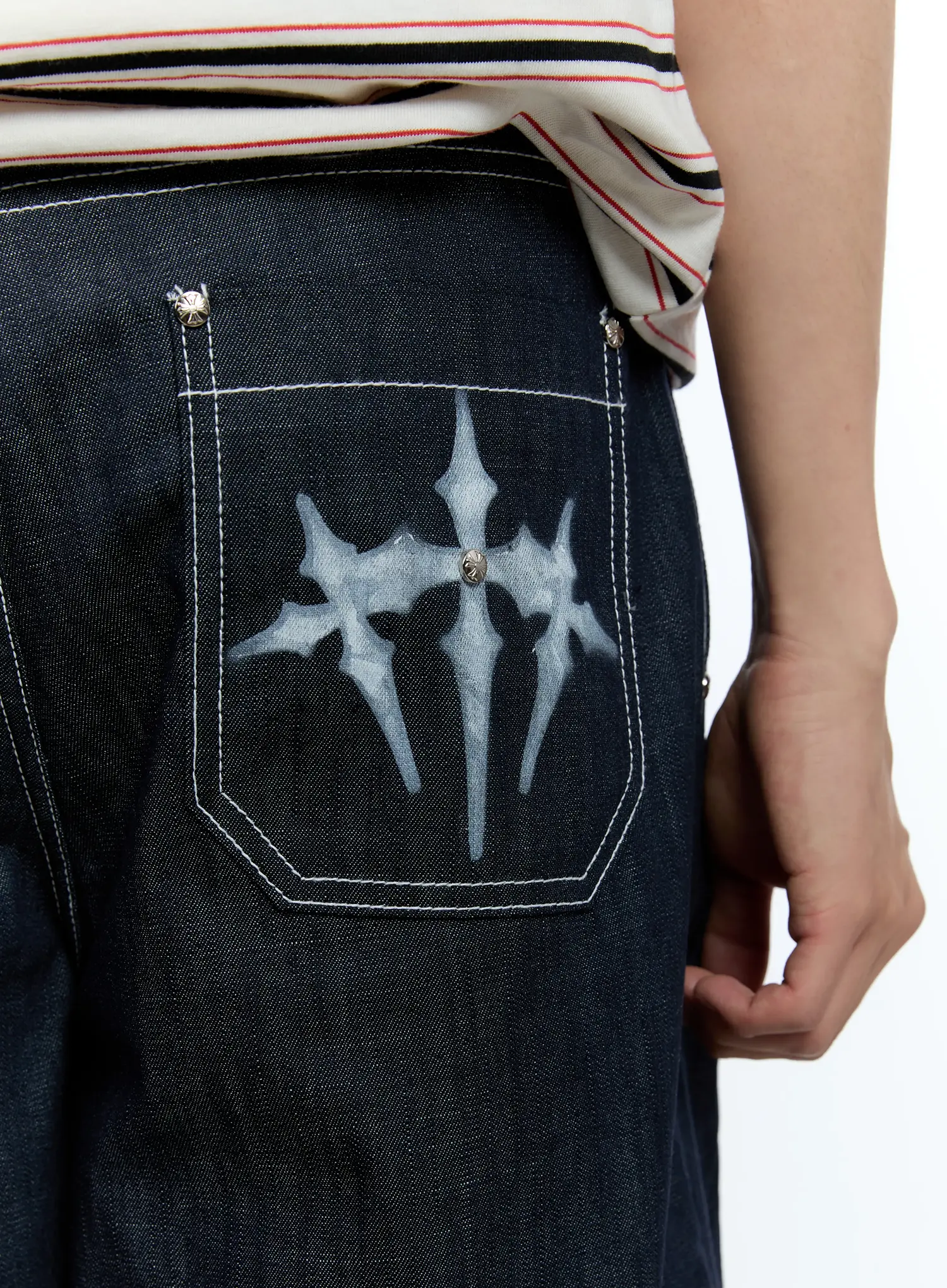 Men's Pleated Denim Jorts IL517 - Image 10