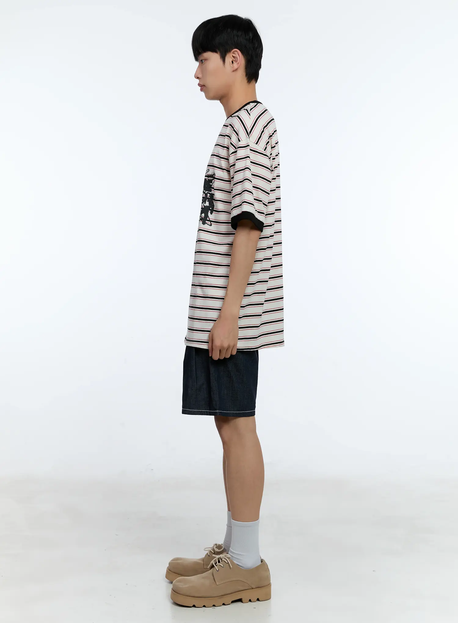 Men's Pleated Denim Jorts IL517 - Image 6
