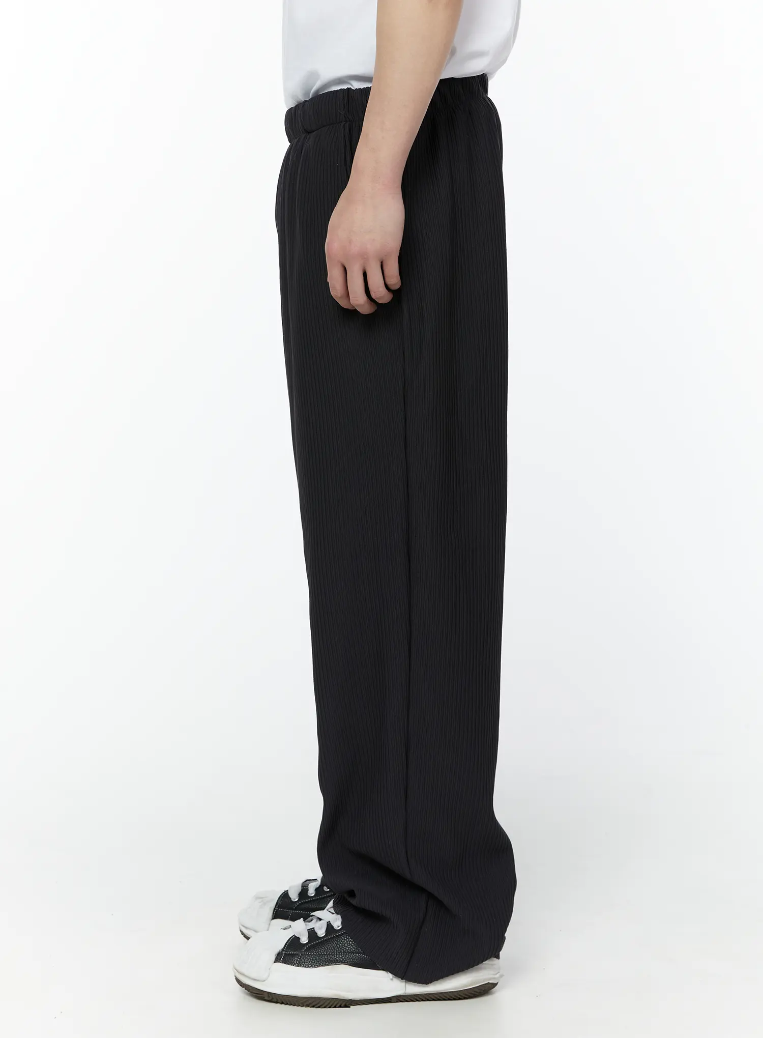 Men's Pleated Wide Leg Pants (Dark Gray) IY504 - Image 6