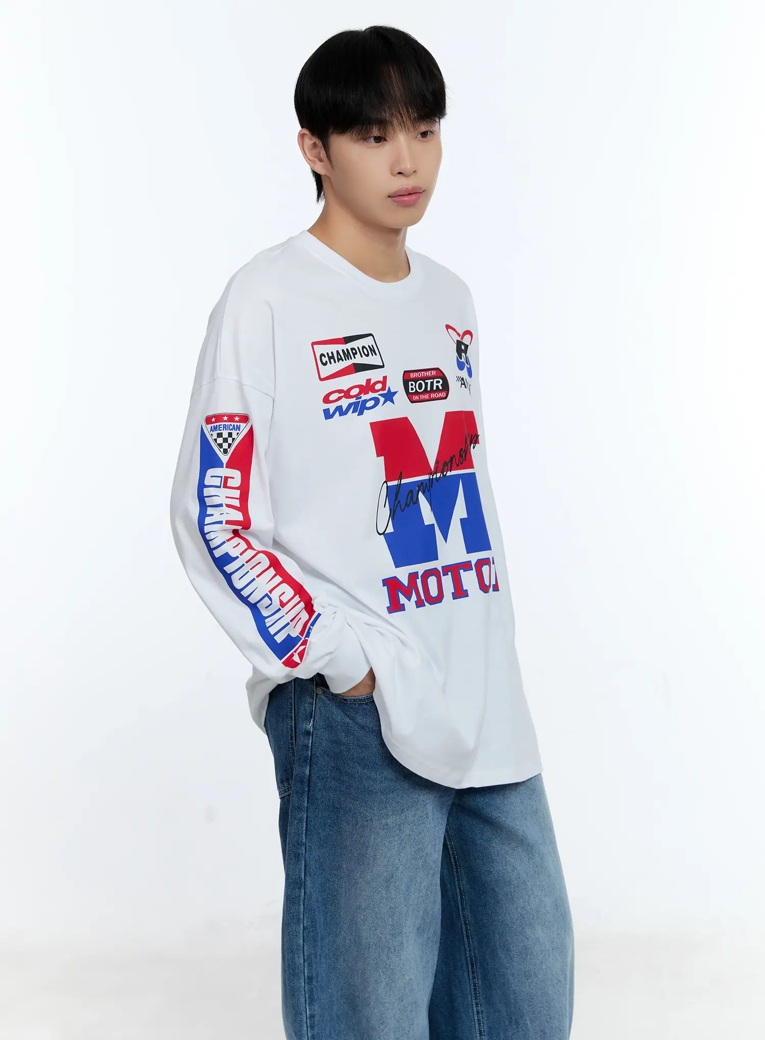 Men's Racing Graphic Long Sleeve T-Shirt IG515