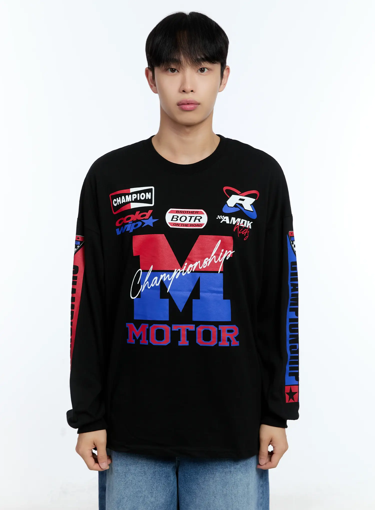 Men's Racing Graphic Long Sleeve T-Shirt IG515 - Image 13