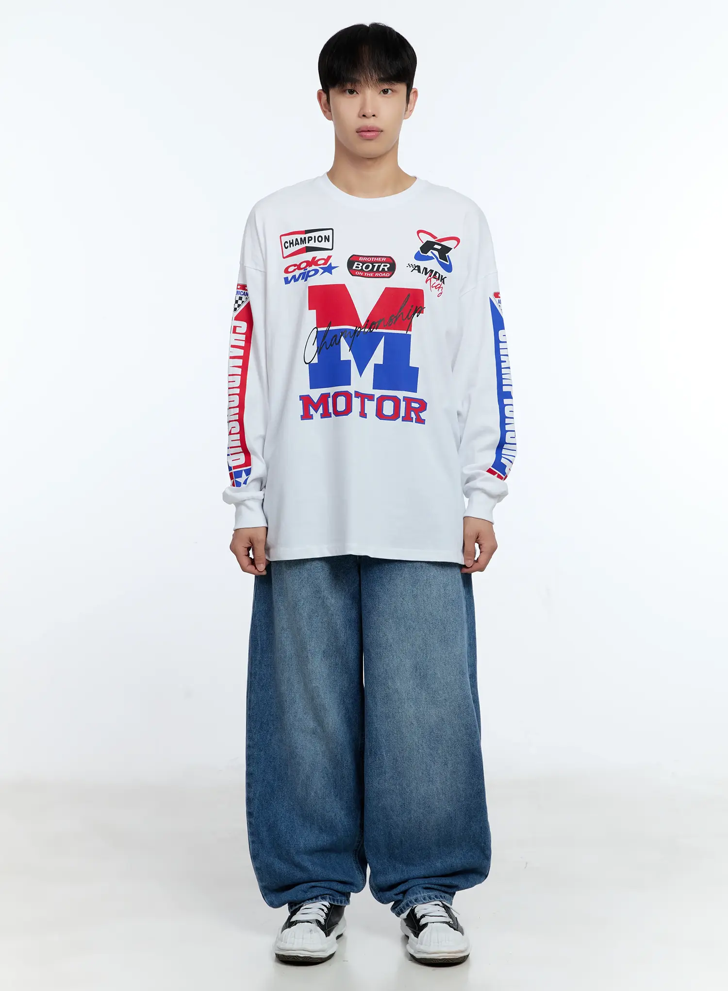 Men's Racing Graphic Long Sleeve T-Shirt IG515 - Image 3