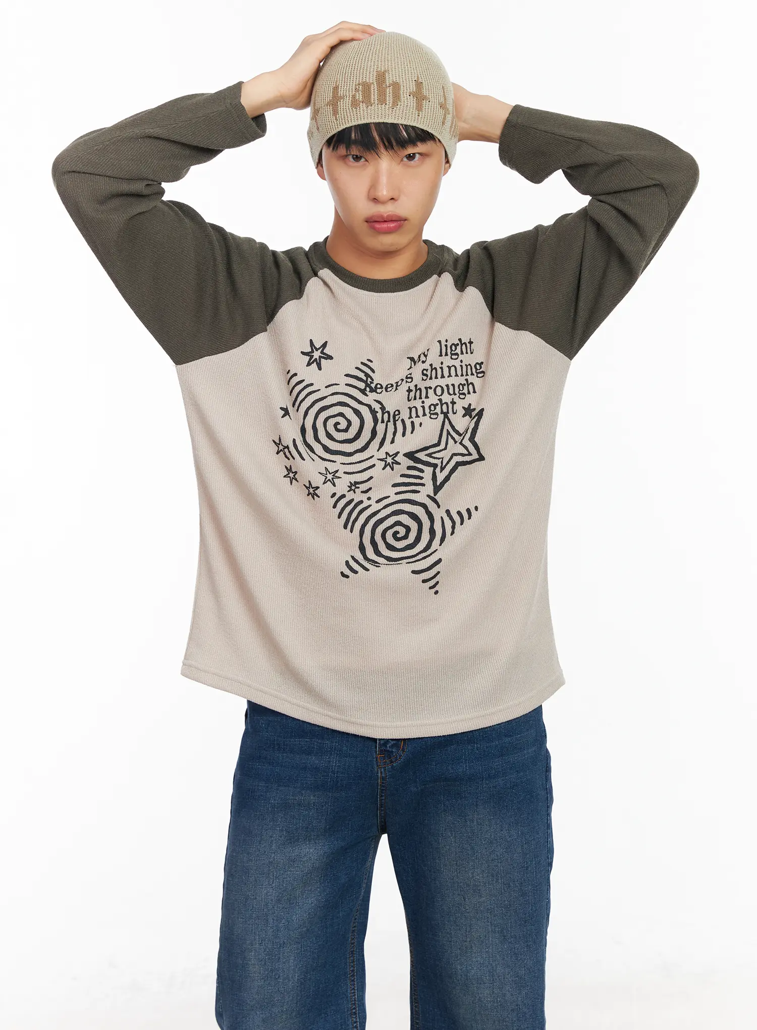 Men's Raglan Knit Long Sleeve IA502