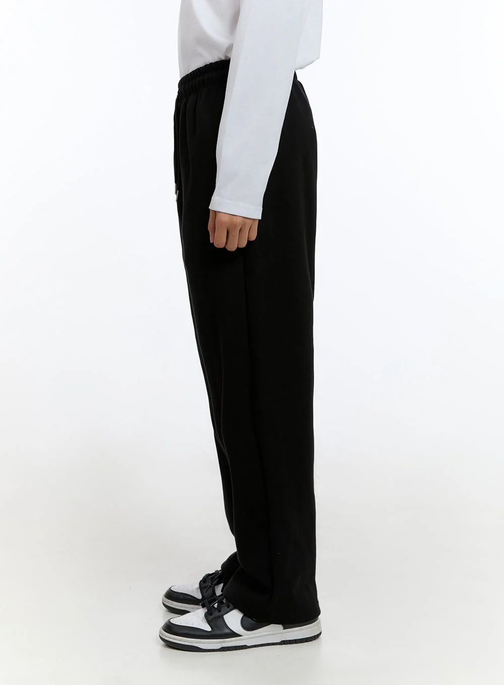 Men's Relaxed Fit Cotton Sweatpants (Black) IS412 - Image 4
