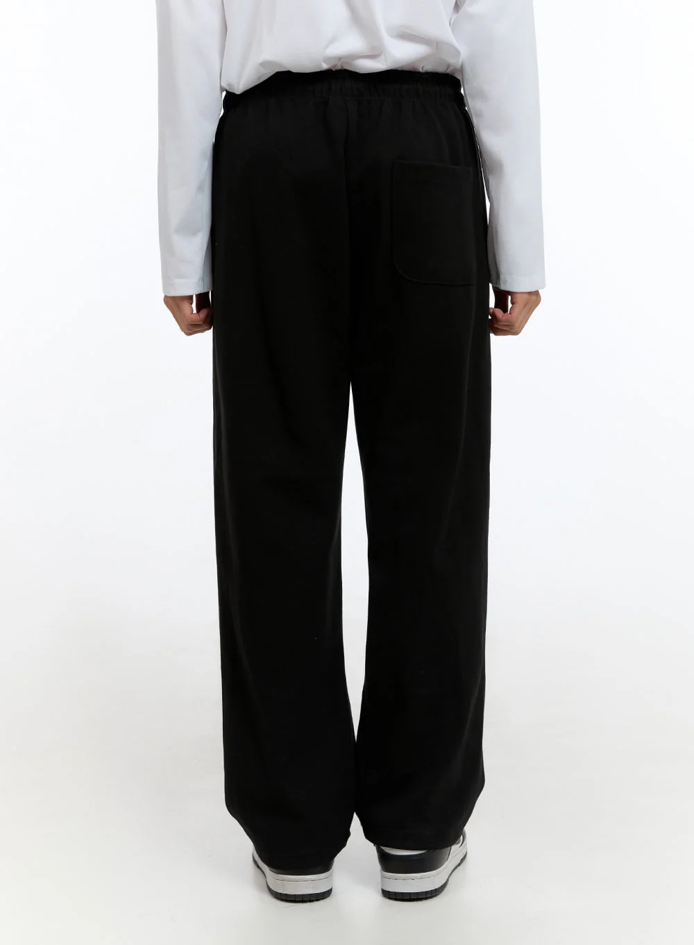 Men's Relaxed Fit Cotton Sweatpants (Black) IS412 - Image 5