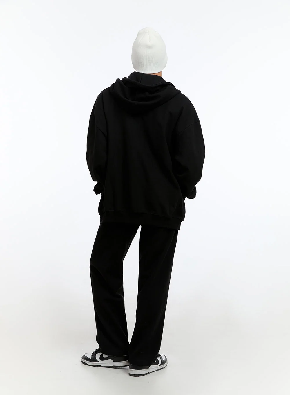 Men's Relaxed Fit Cotton Sweatpants (Black) IS412 - Image 7