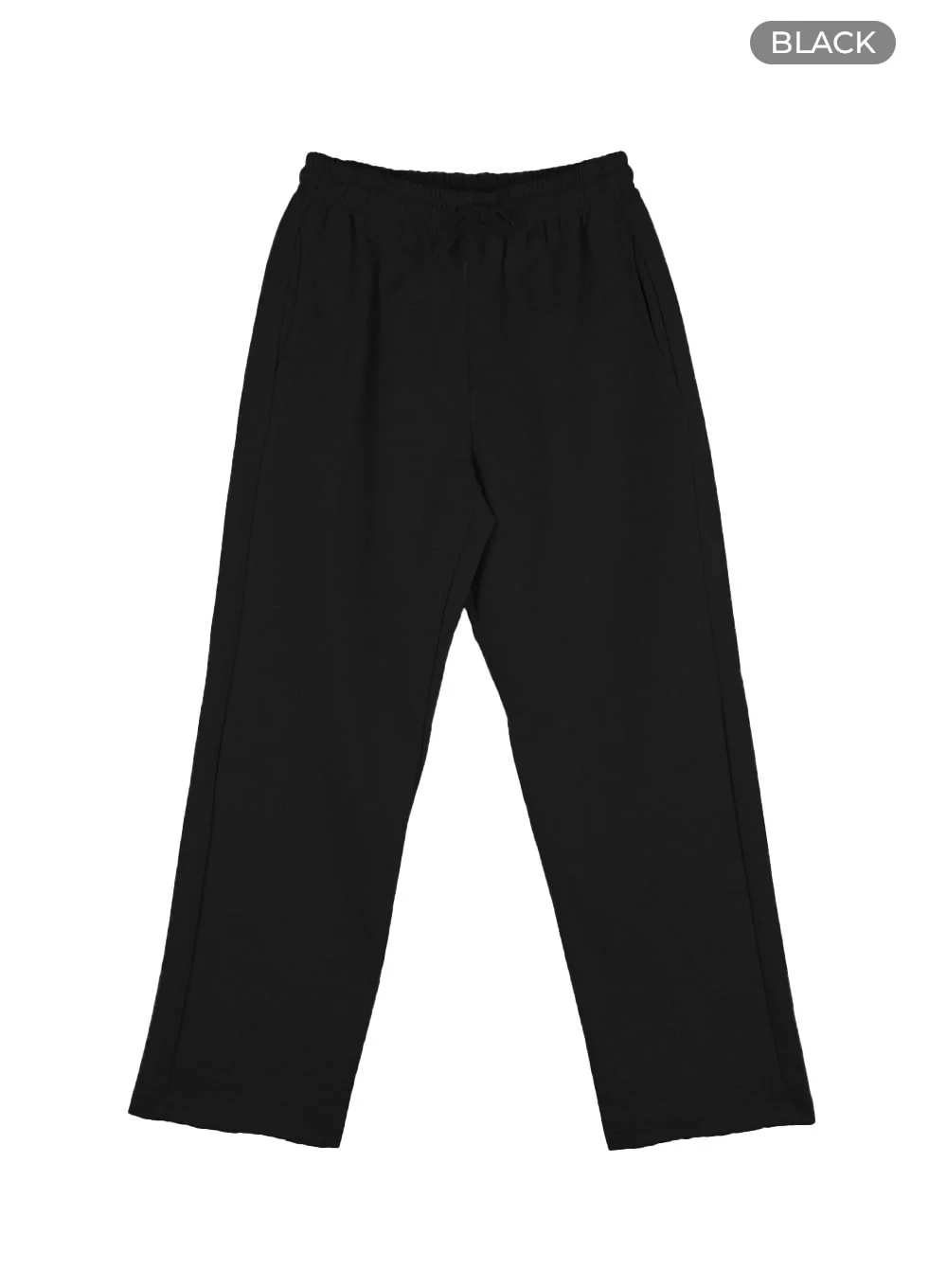 Men's Relaxed Fit Cotton Sweatpants (Black) IS412 - Image 8