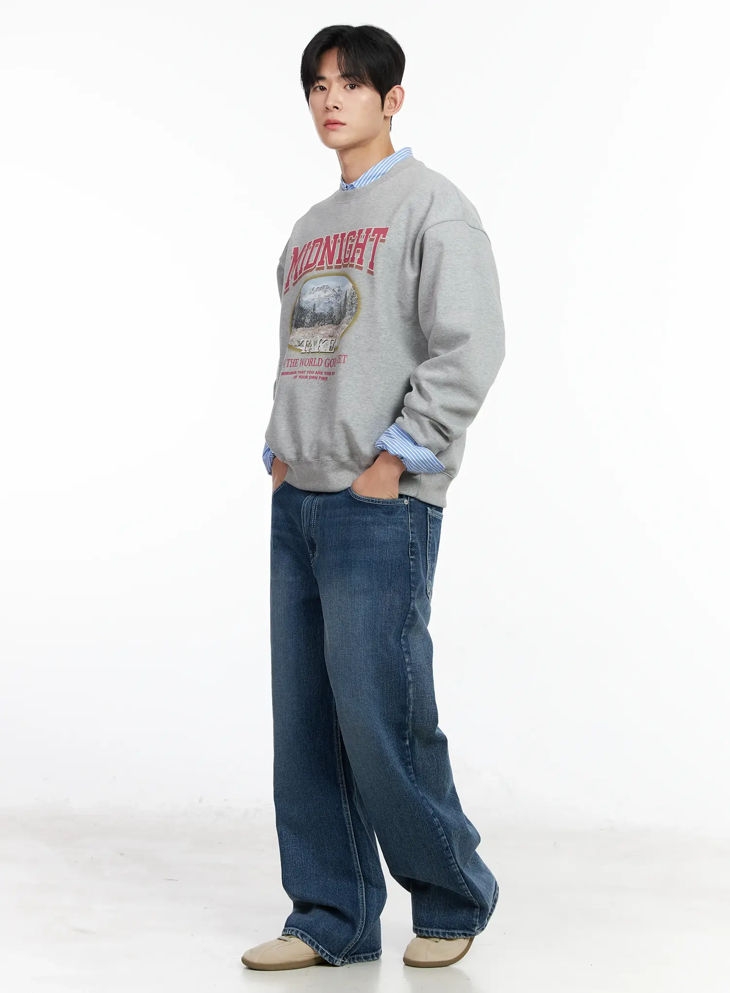 Men's Relaxed Fit Jeans IM523 - Image 9