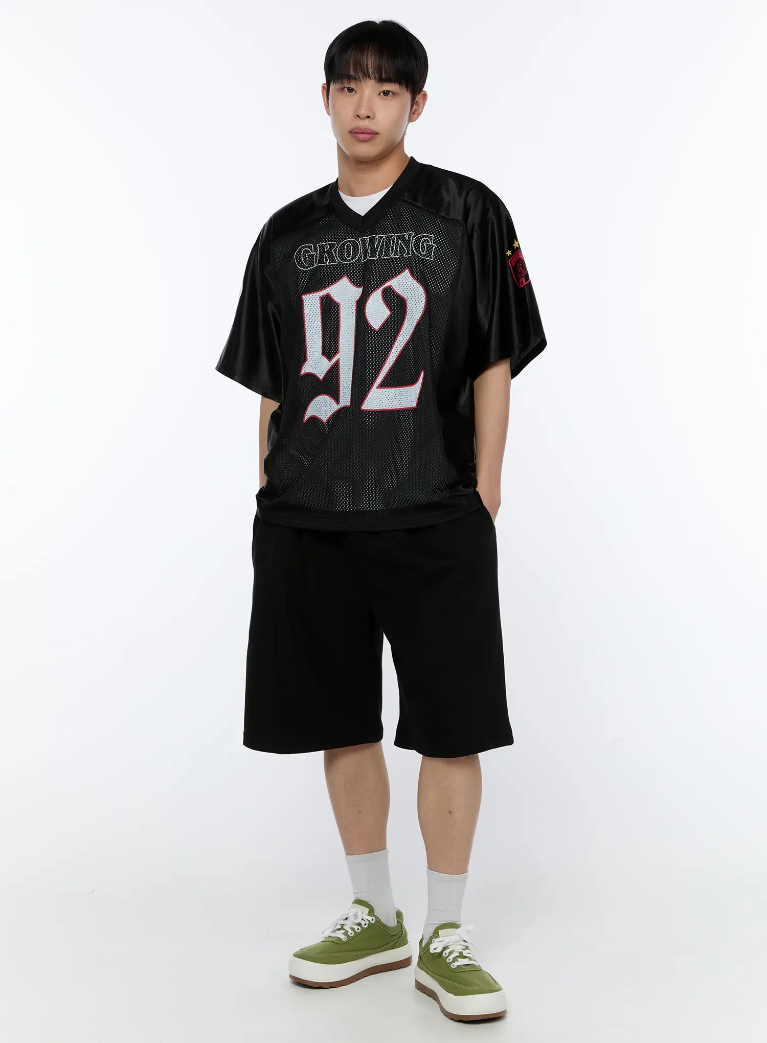 Men's Relaxed-Fit Sweatshorts (Black) IA517 - Image 7