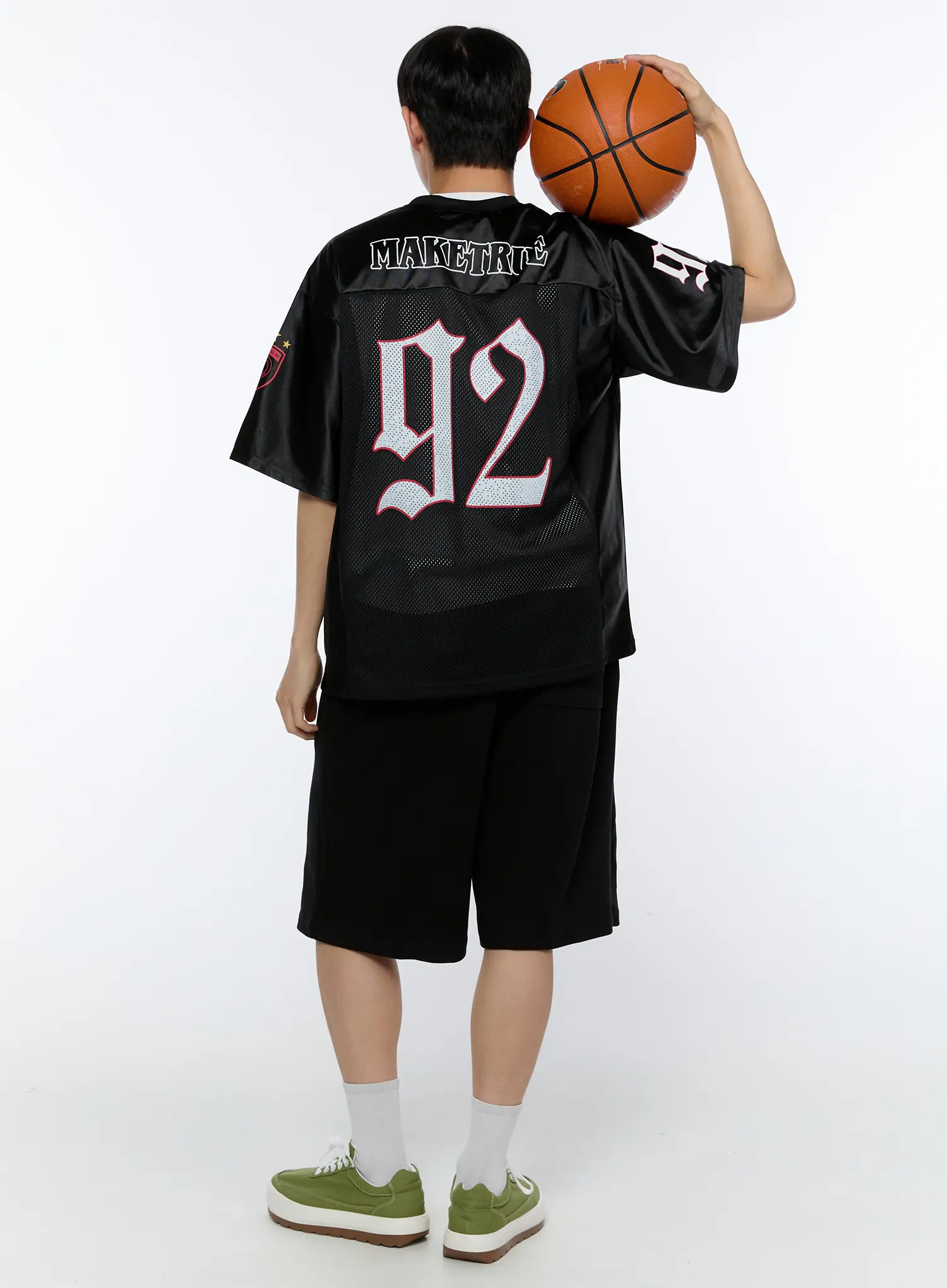 Men's Relaxed-Fit Sweatshorts (Black) IA517 - Image 9