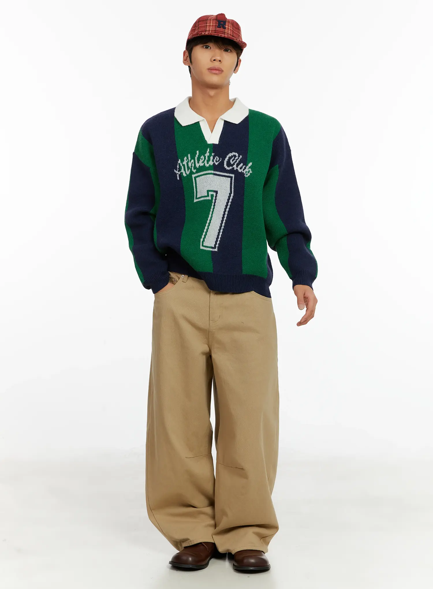 Men's Retro Athletic Club Knit Sweater ID523 - Image 11
