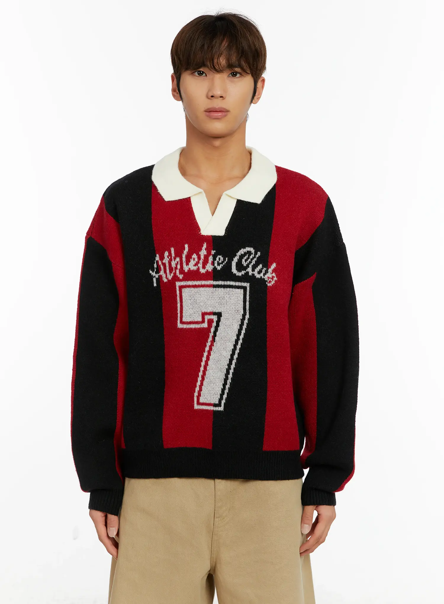 Men's Retro Athletic Club Knit Sweater ID523 - Image 14