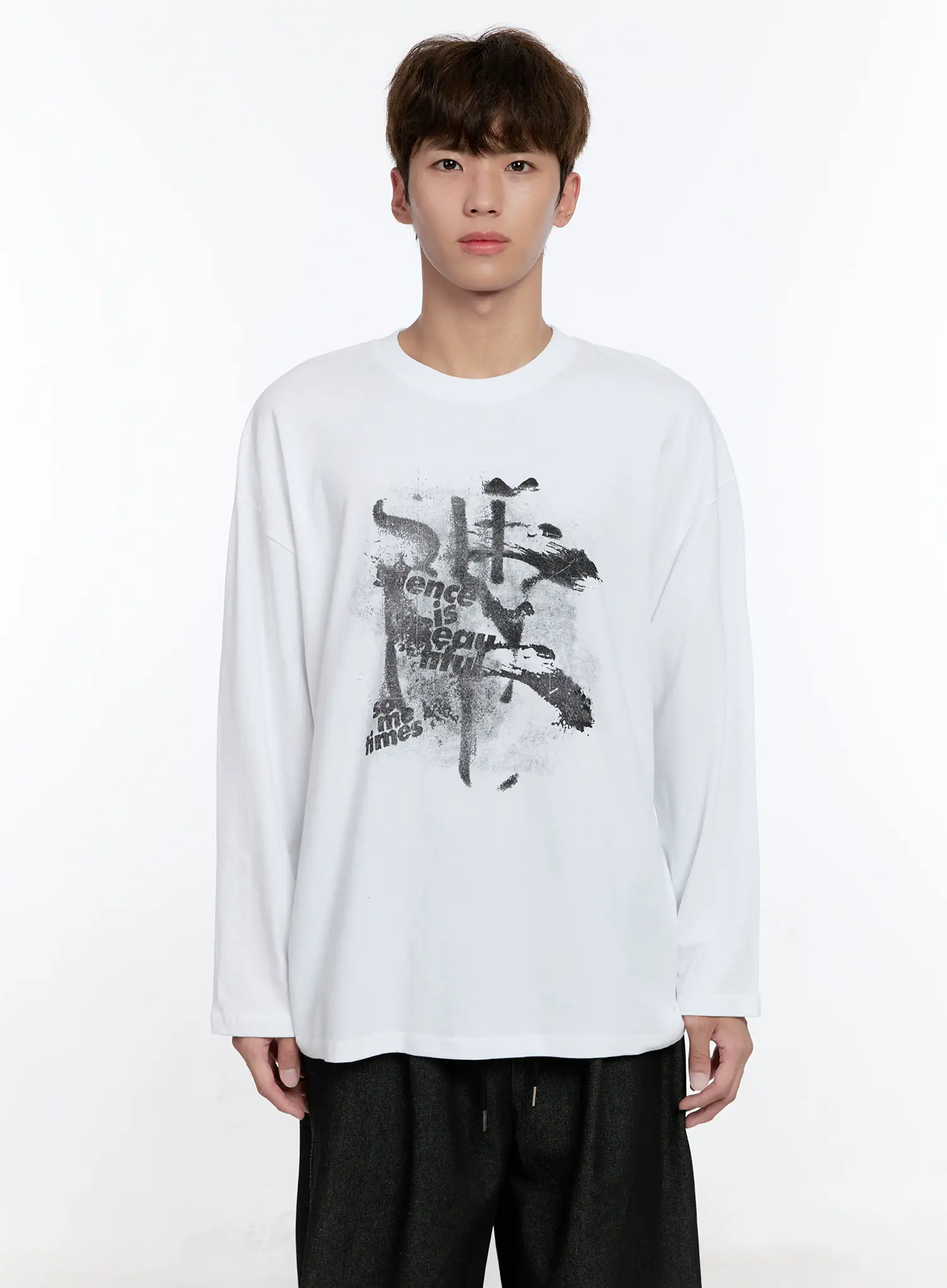 Men's Retro Print Long Sleeve Tee IS530 - Image 11