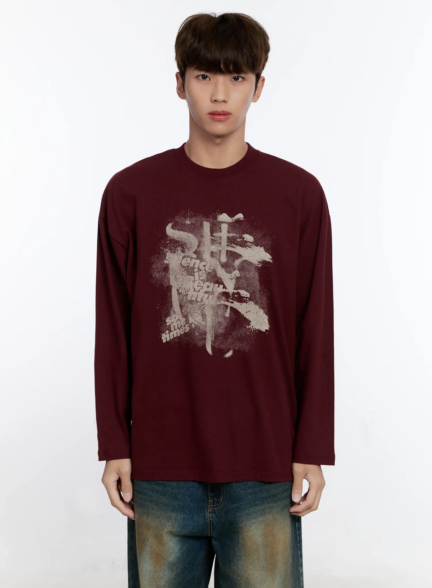 Men's Retro Print Long Sleeve Tee IS530 - Image 12