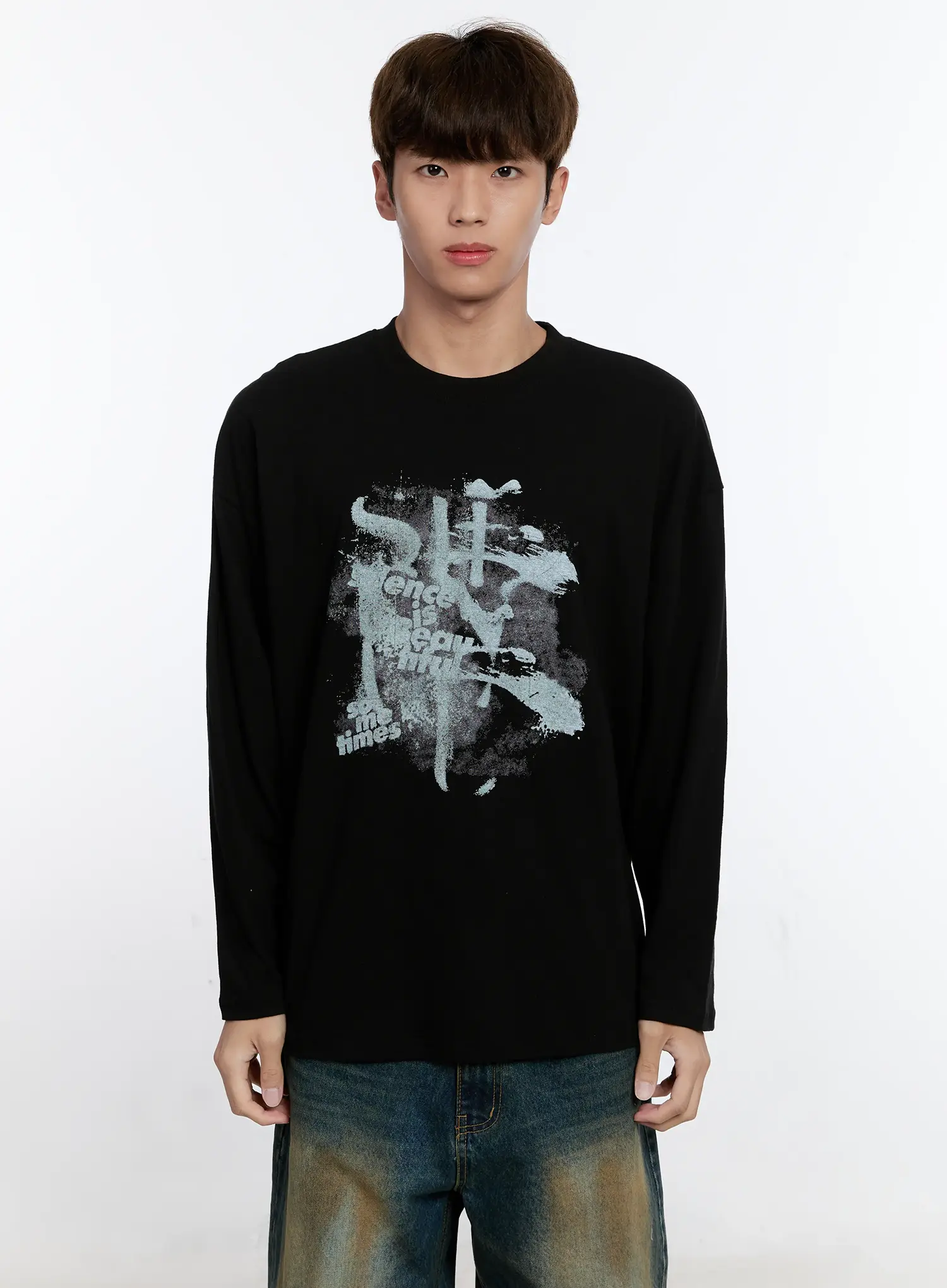 Men's Retro Print Long Sleeve Tee IS530 - Image 13