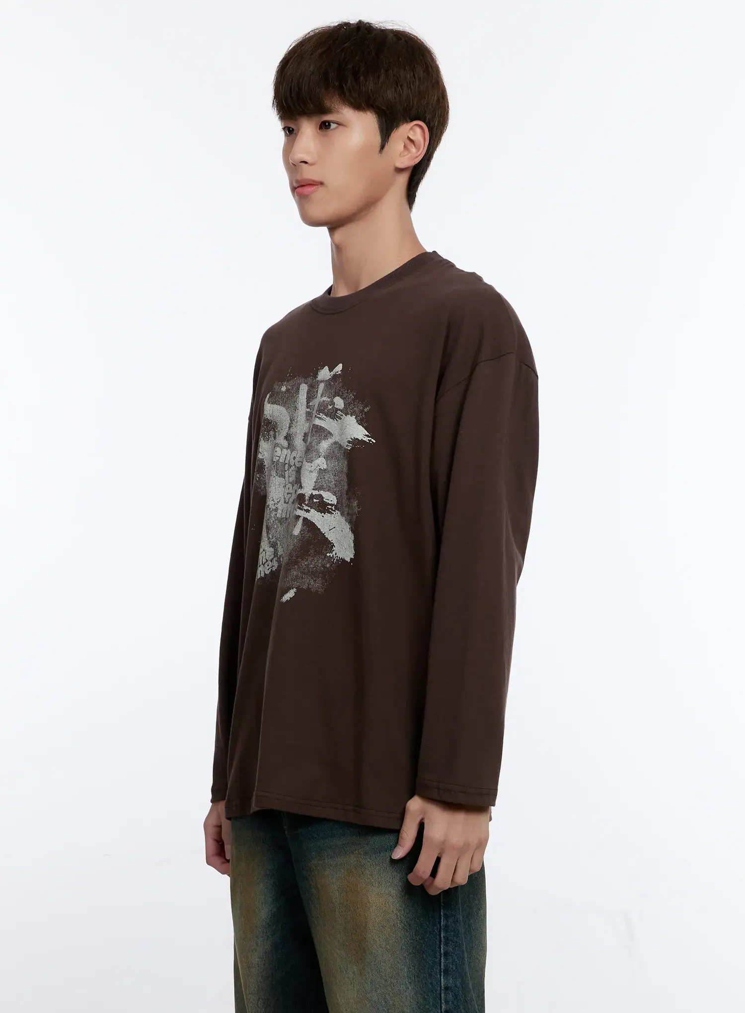 Men's Retro Print Long Sleeve Tee IS530 - Image 4