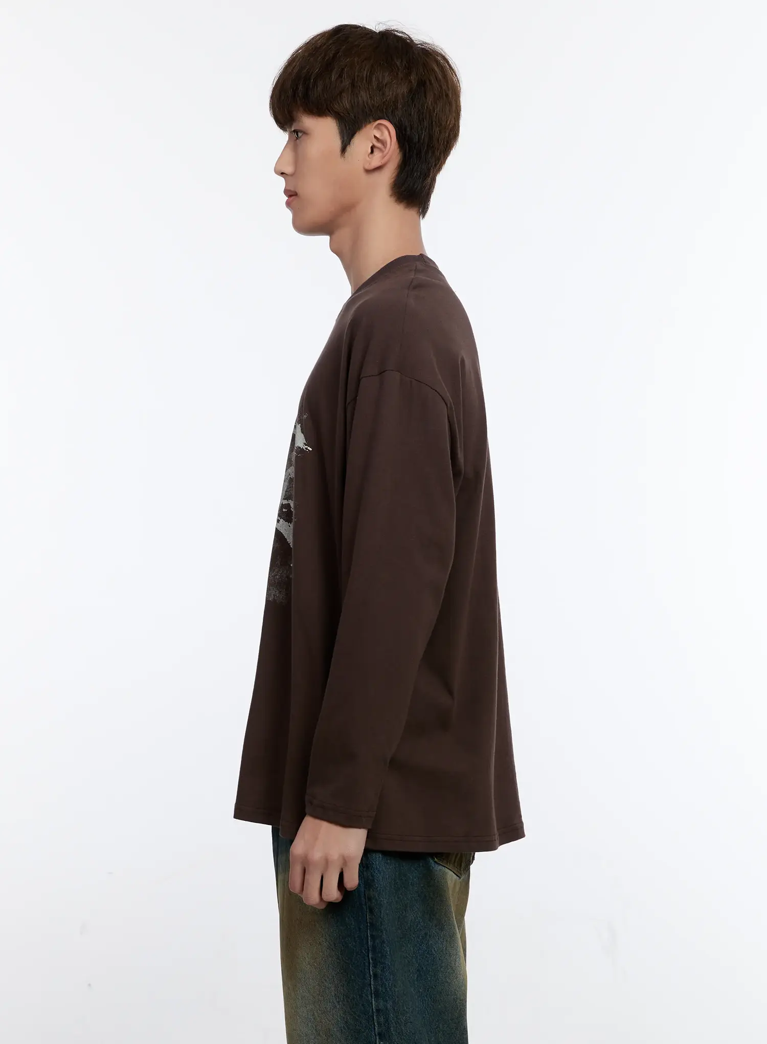 Men's Retro Print Long Sleeve Tee IS530 - Image 5
