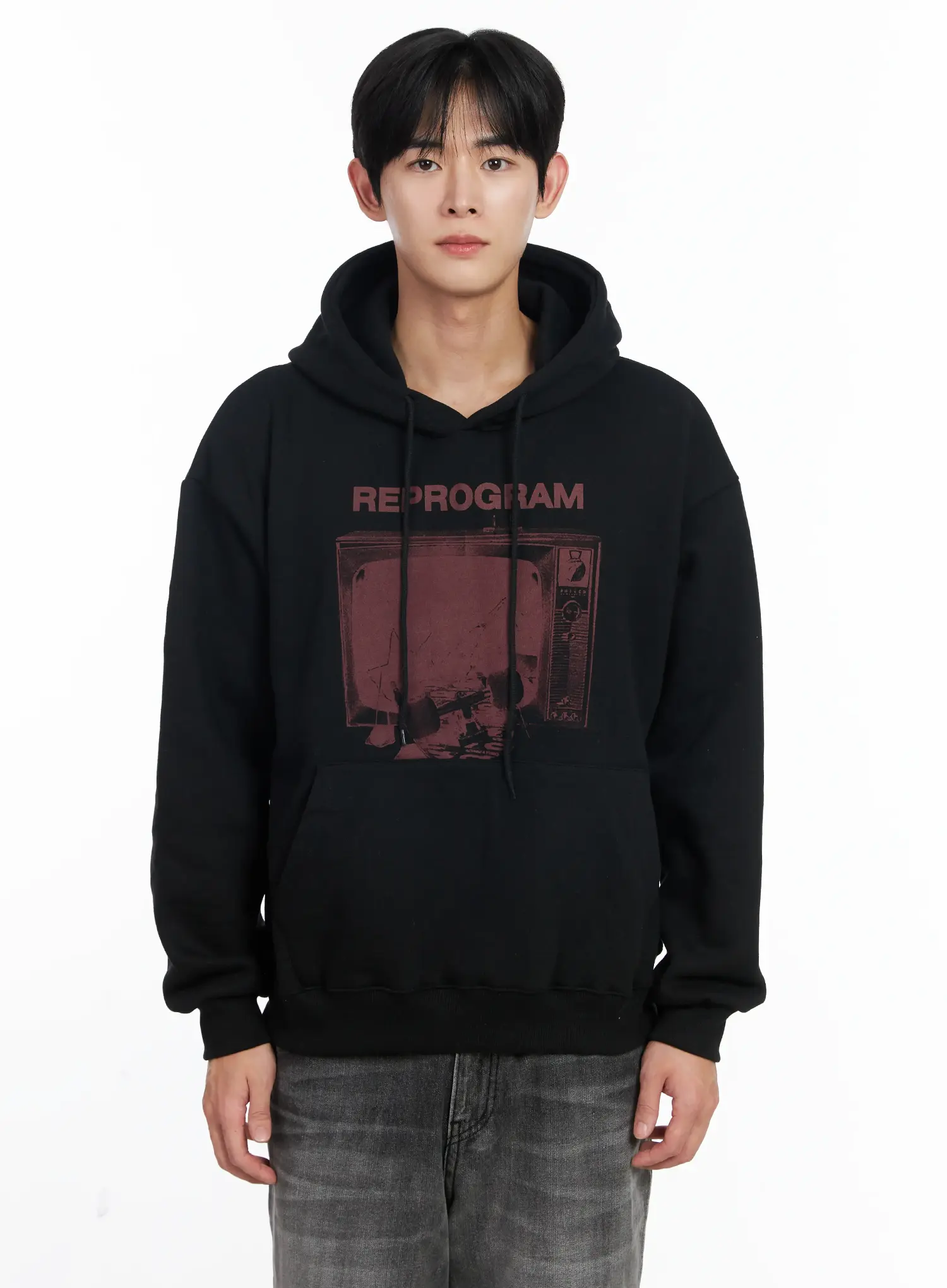 Men's Retro TV Graphic Hoodie IJ521 - Image 13