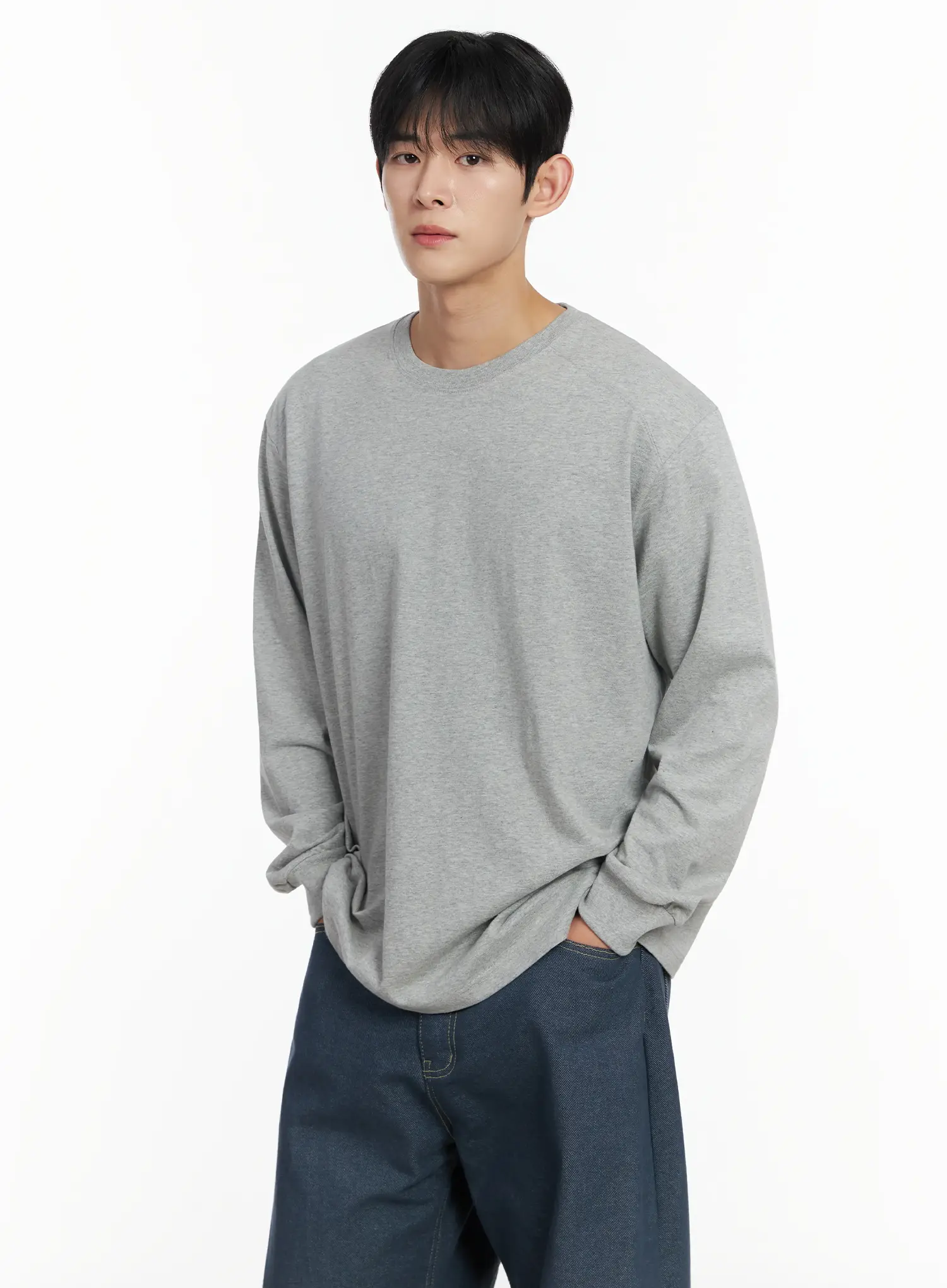 Men's Ribbed Cuff Long Sleeve Shirt IF517 - Image 10