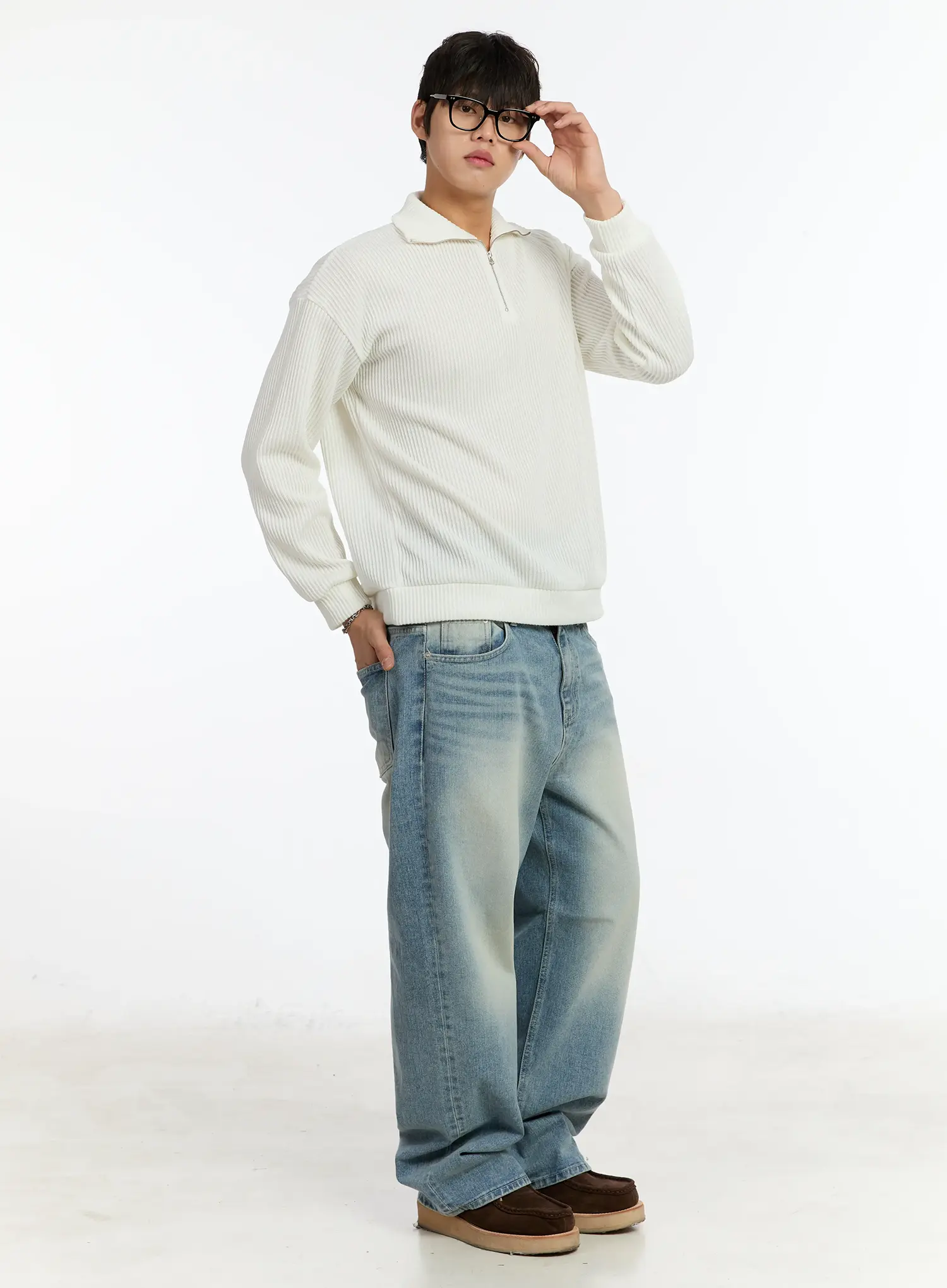 Men's Ribbed Knit Pullover IM503