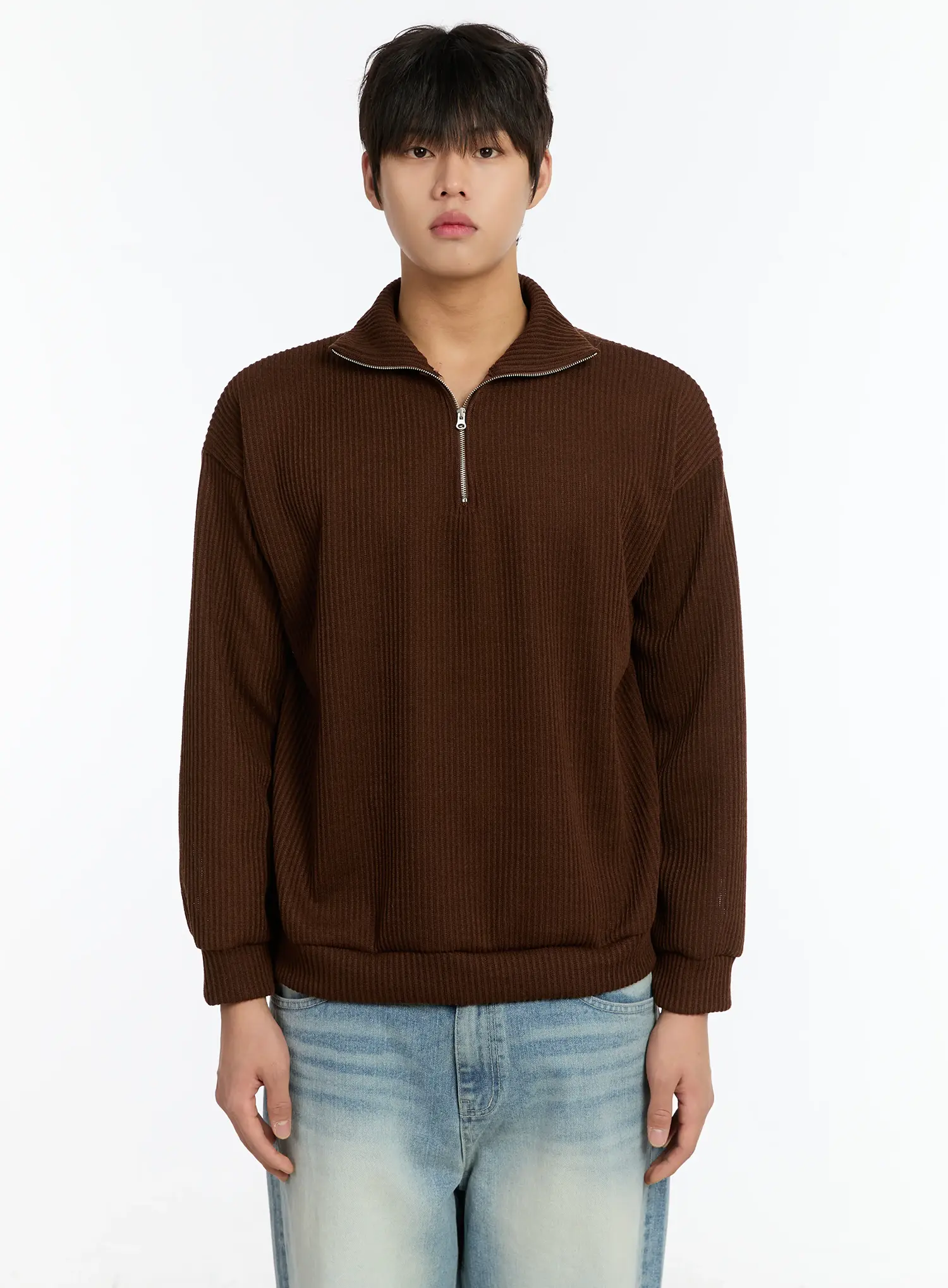 Men's Ribbed Knit Pullover IM503 - Image 10