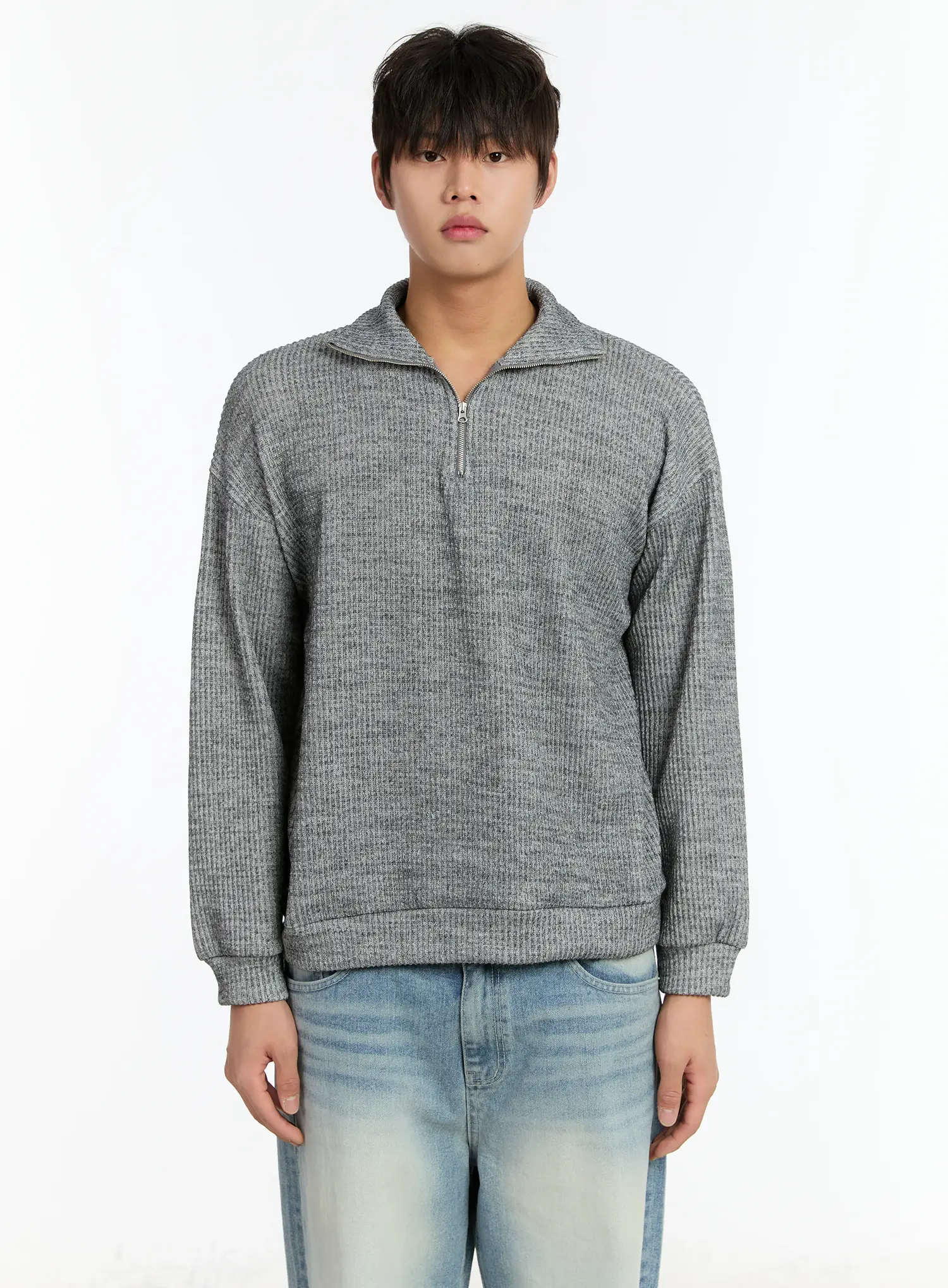 Men's Ribbed Knit Pullover IM503 - Image 11