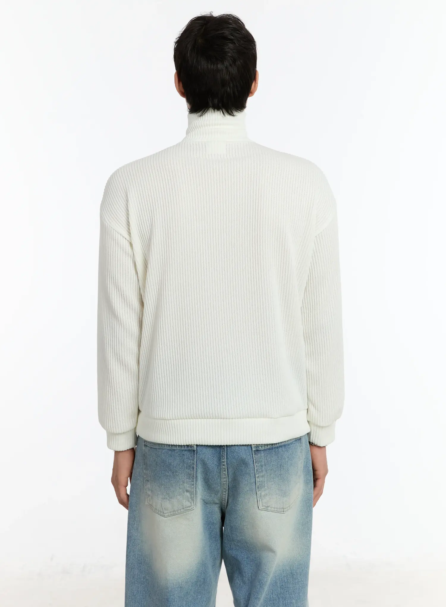 Men's Ribbed Knit Pullover IM503 - Image 5