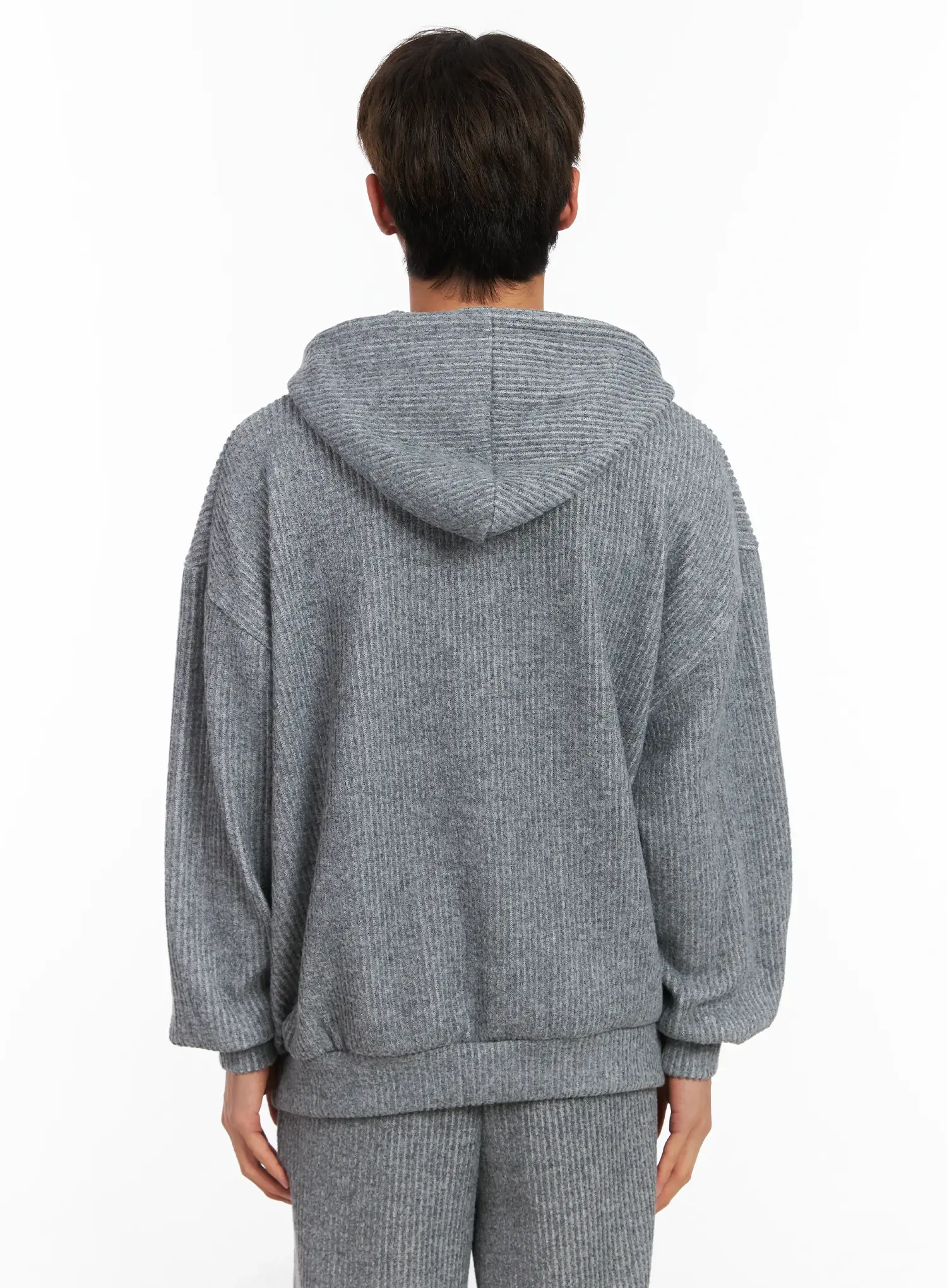 Men's Ribbed Zip-Up Hoodie ID511 - Image 5
