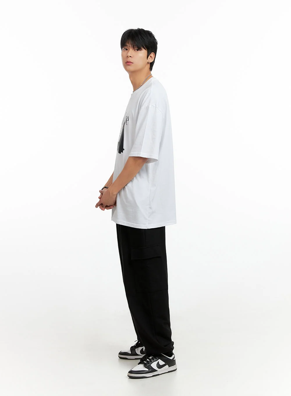 Men's Round Neck Graphic T-Shirt (White) IG402 - Image 7