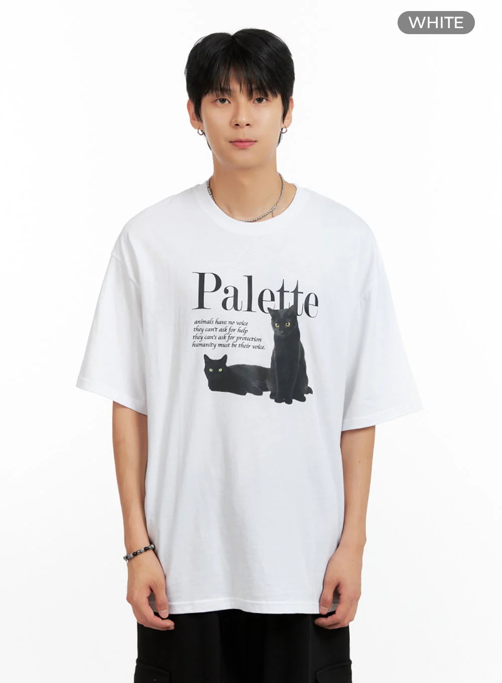 Men's Round Neck Graphic T-Shirt (White) IG402 - Image 9