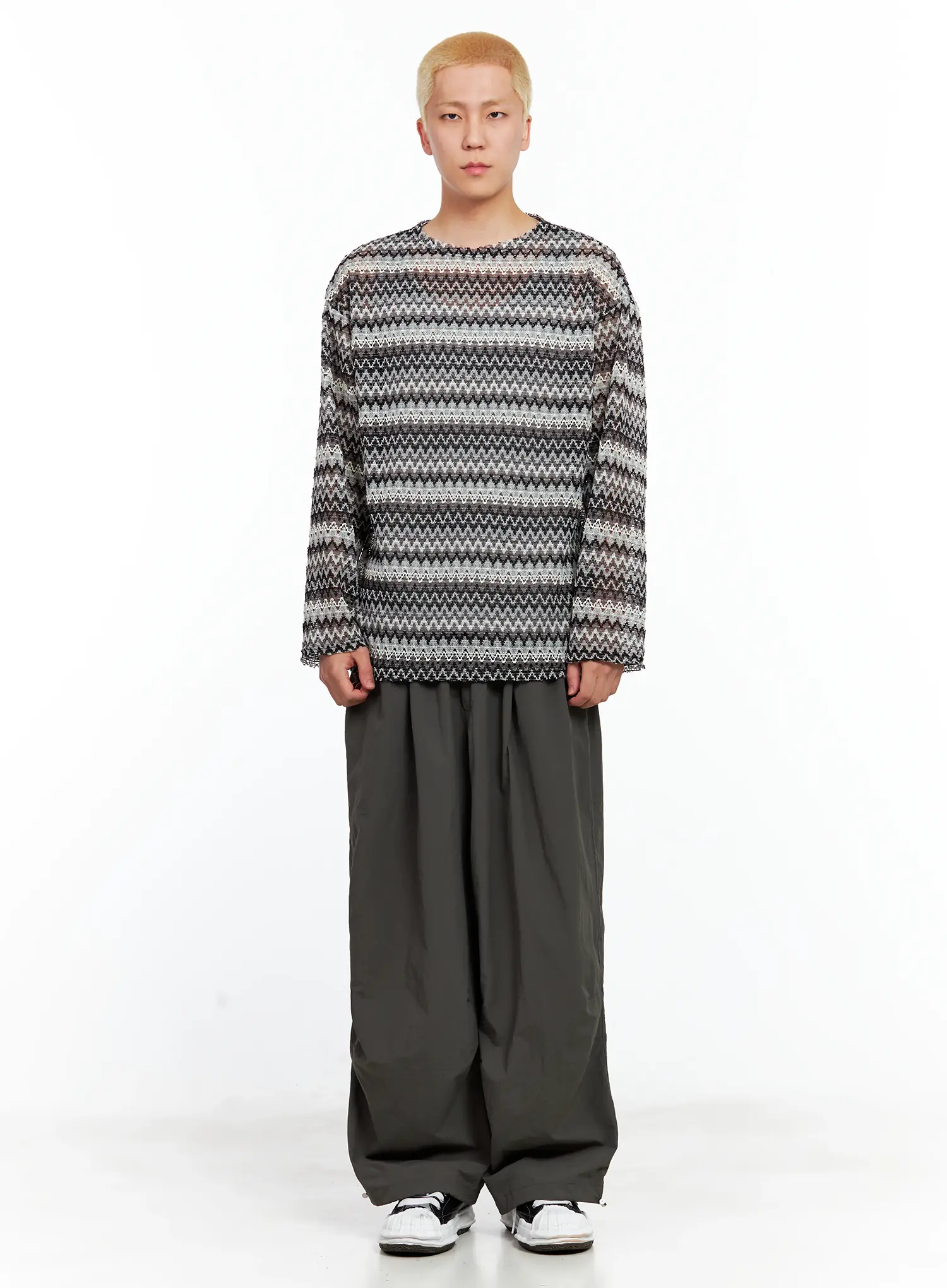 Men's Seam Detail Balloon-Fit Drawstring Pants IL511 - Image 3