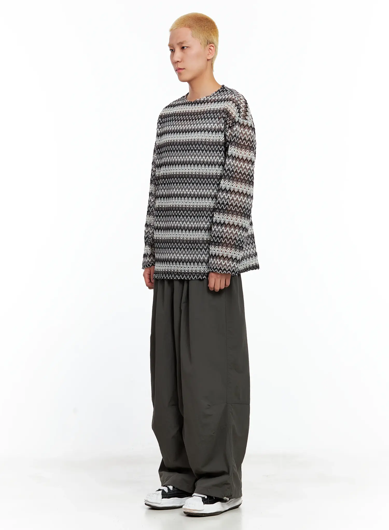 Men's Seam Detail Balloon-Fit Drawstring Pants IL511 - Image 4