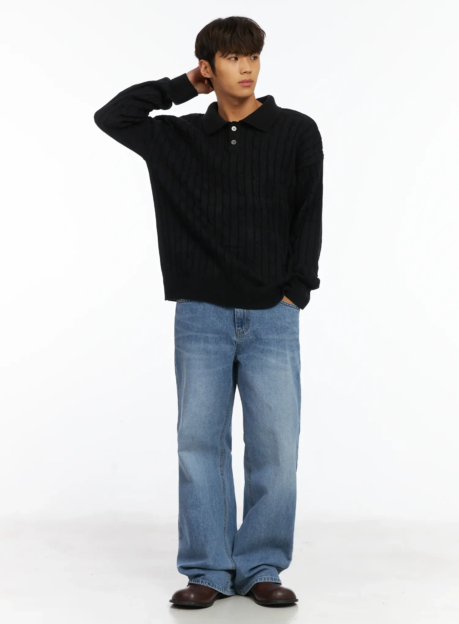 Men's Semi-Flared Jeans IJ514 - Image 11