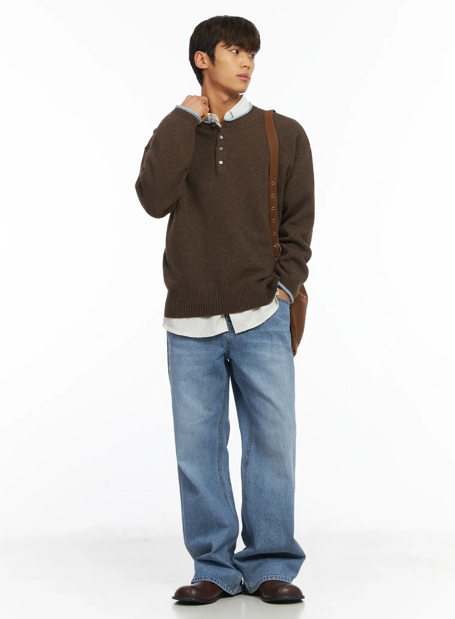 Men's Semi-Flared Jeans IJ514 - Image 8