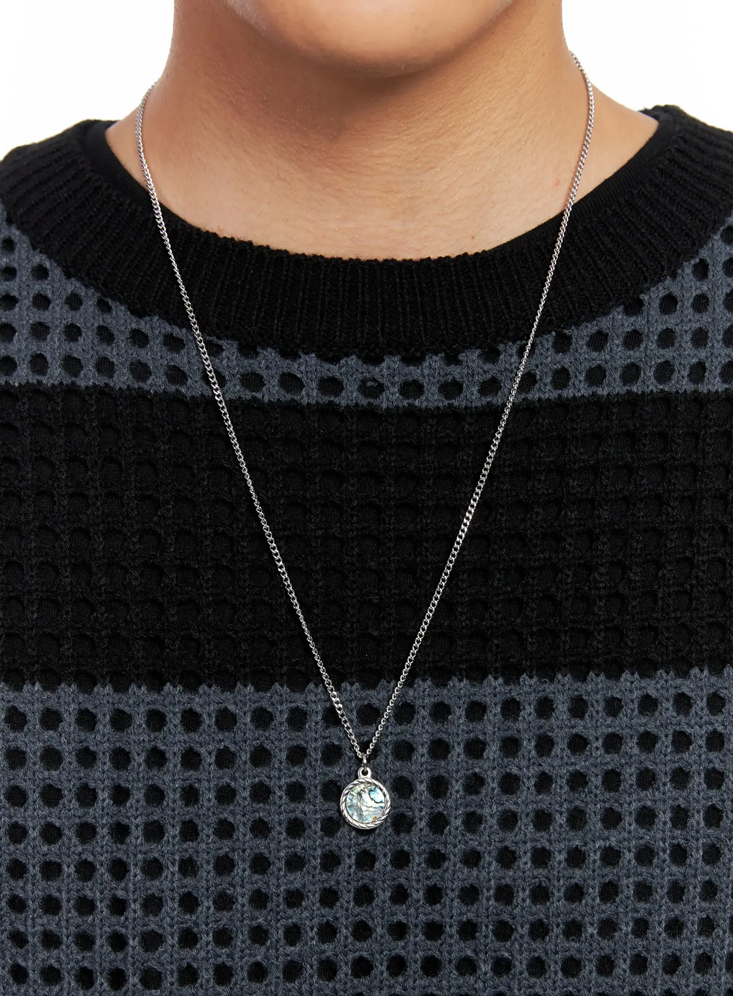 Men's Shell Pendant Necklace IS509 - Image 3