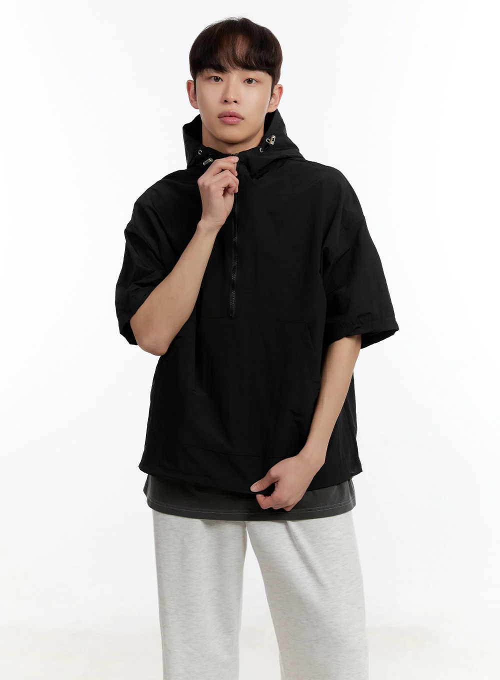 Men's Short Sleeve Anorak Jacket IA507