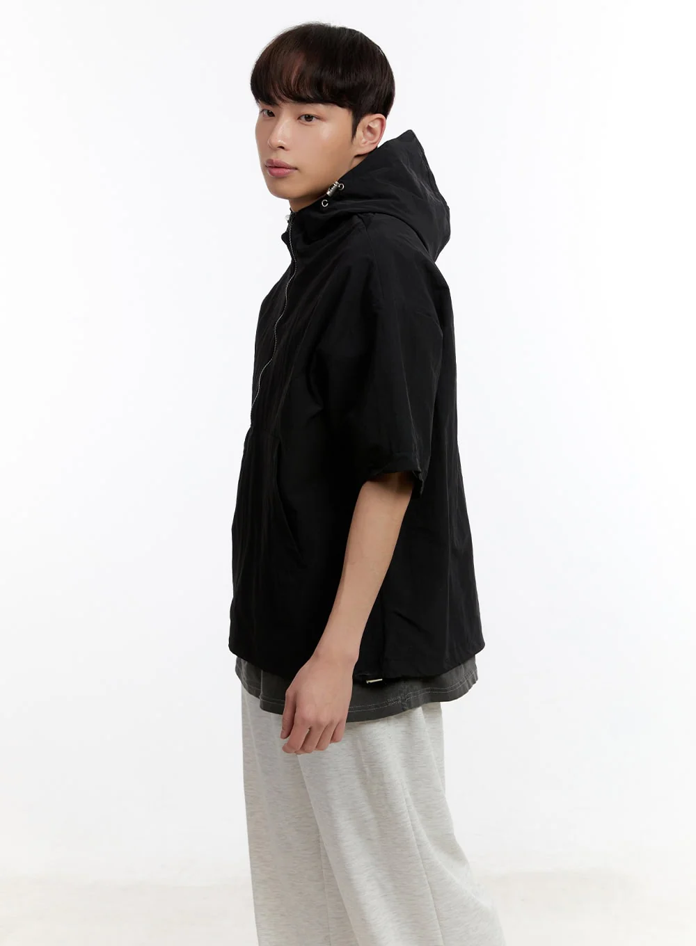 Men's Short Sleeve Anorak Jacket IA507 - Image 4