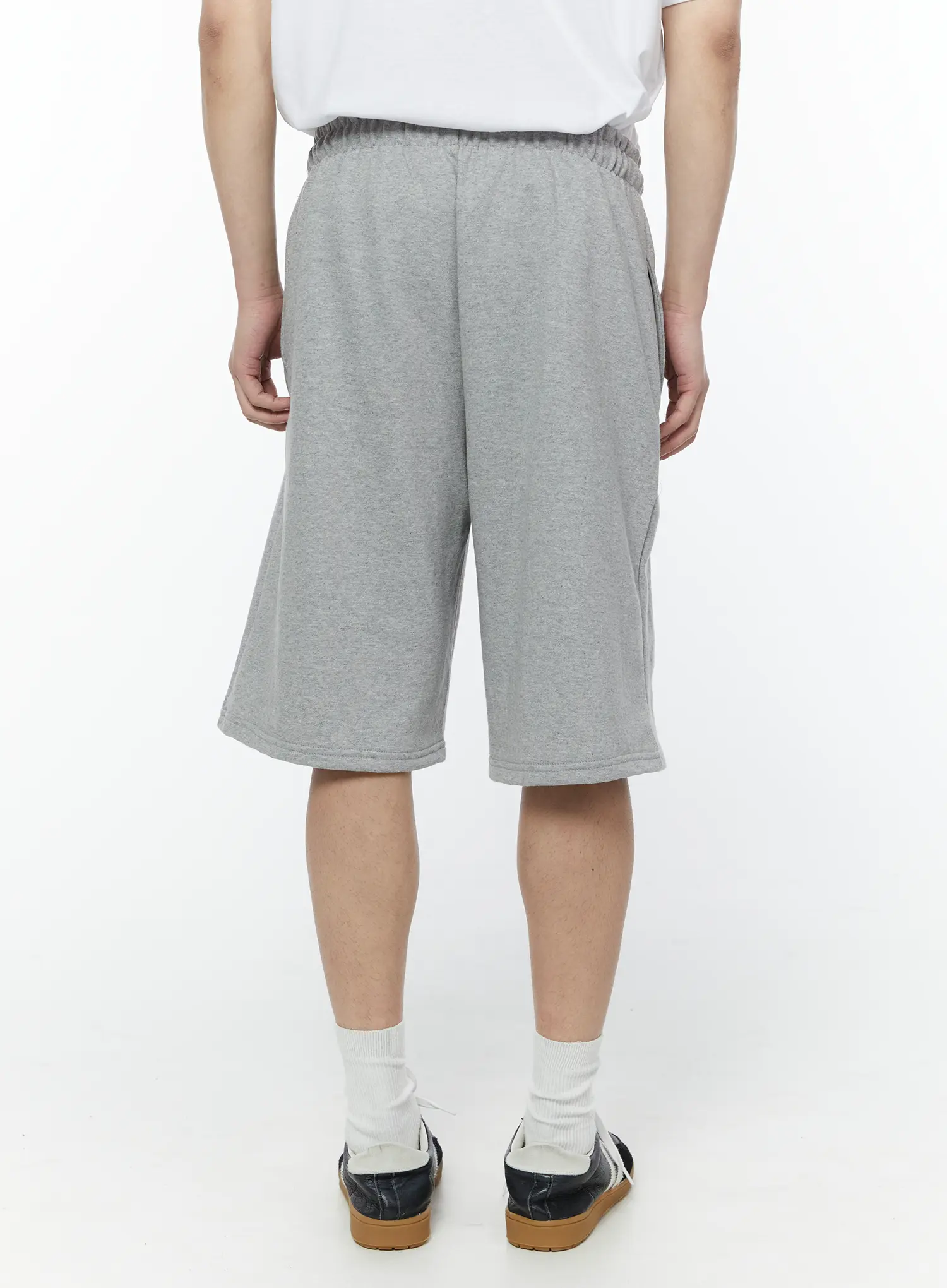 Men's Side Slit Bermuda Sweat Shorts (Gray) IY504 - Image 7