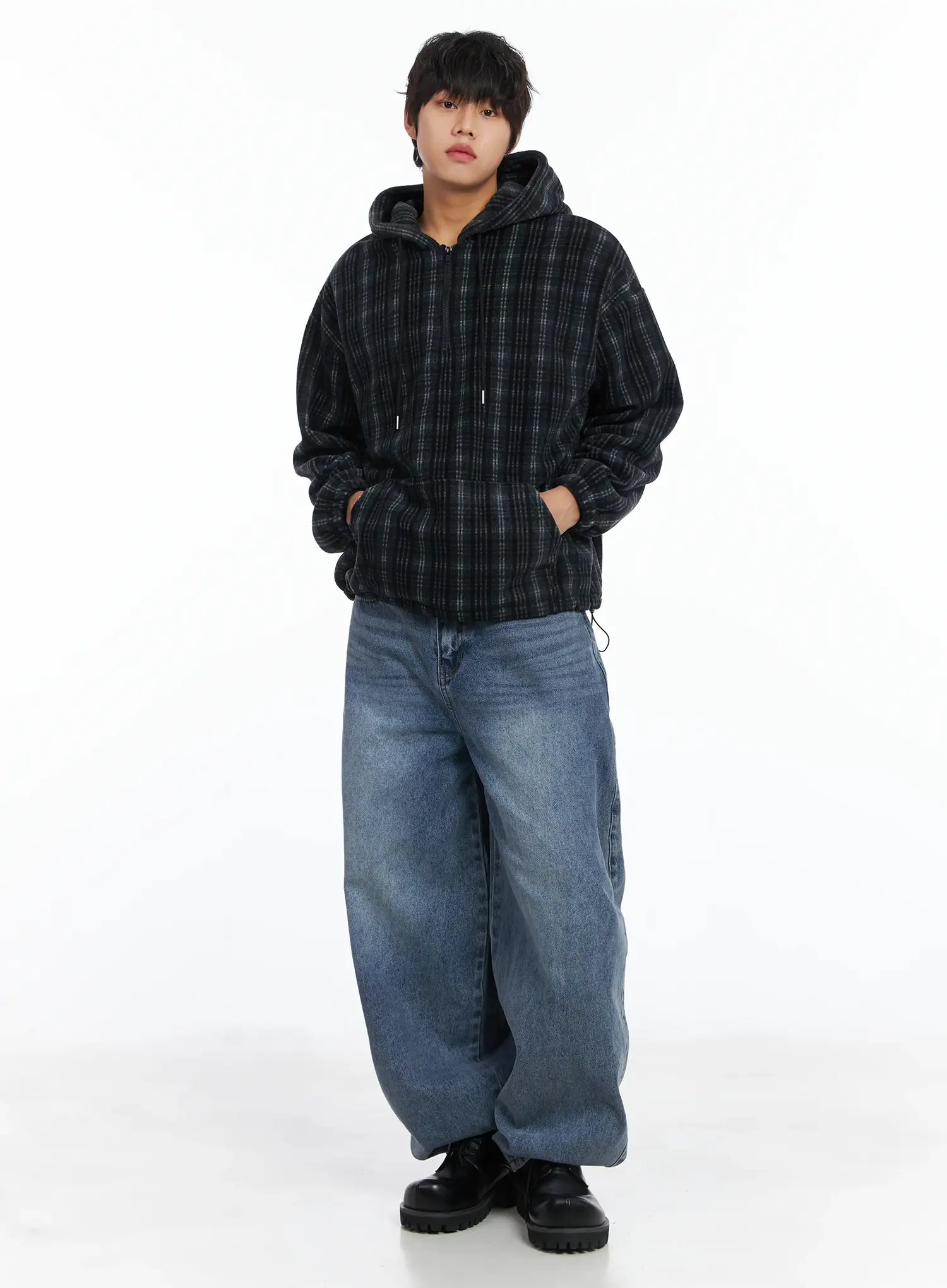Men's Simple Balloon Fit Jeans IJ512 - Image 11