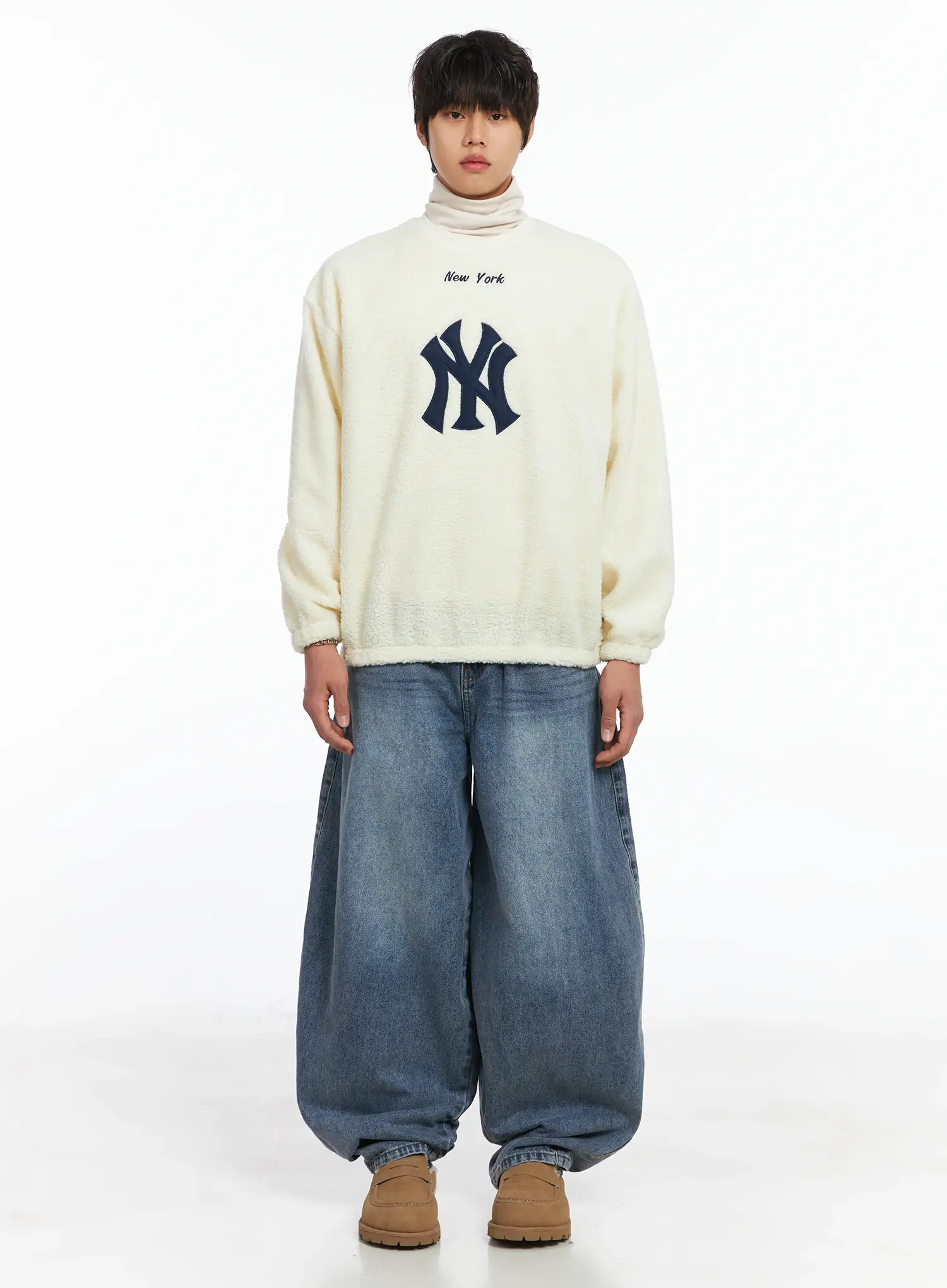 Men's Simple Balloon Fit Jeans IJ512 - Image 3