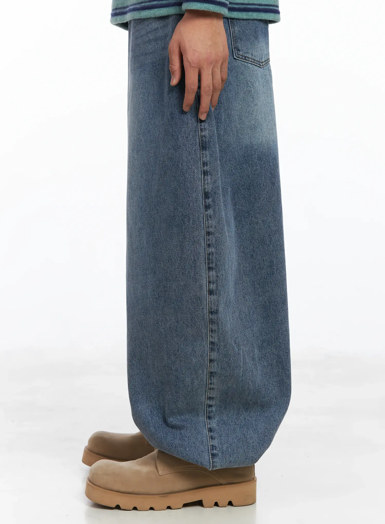 Men's Simple Balloon Fit Jeans IJ512 - Image 5