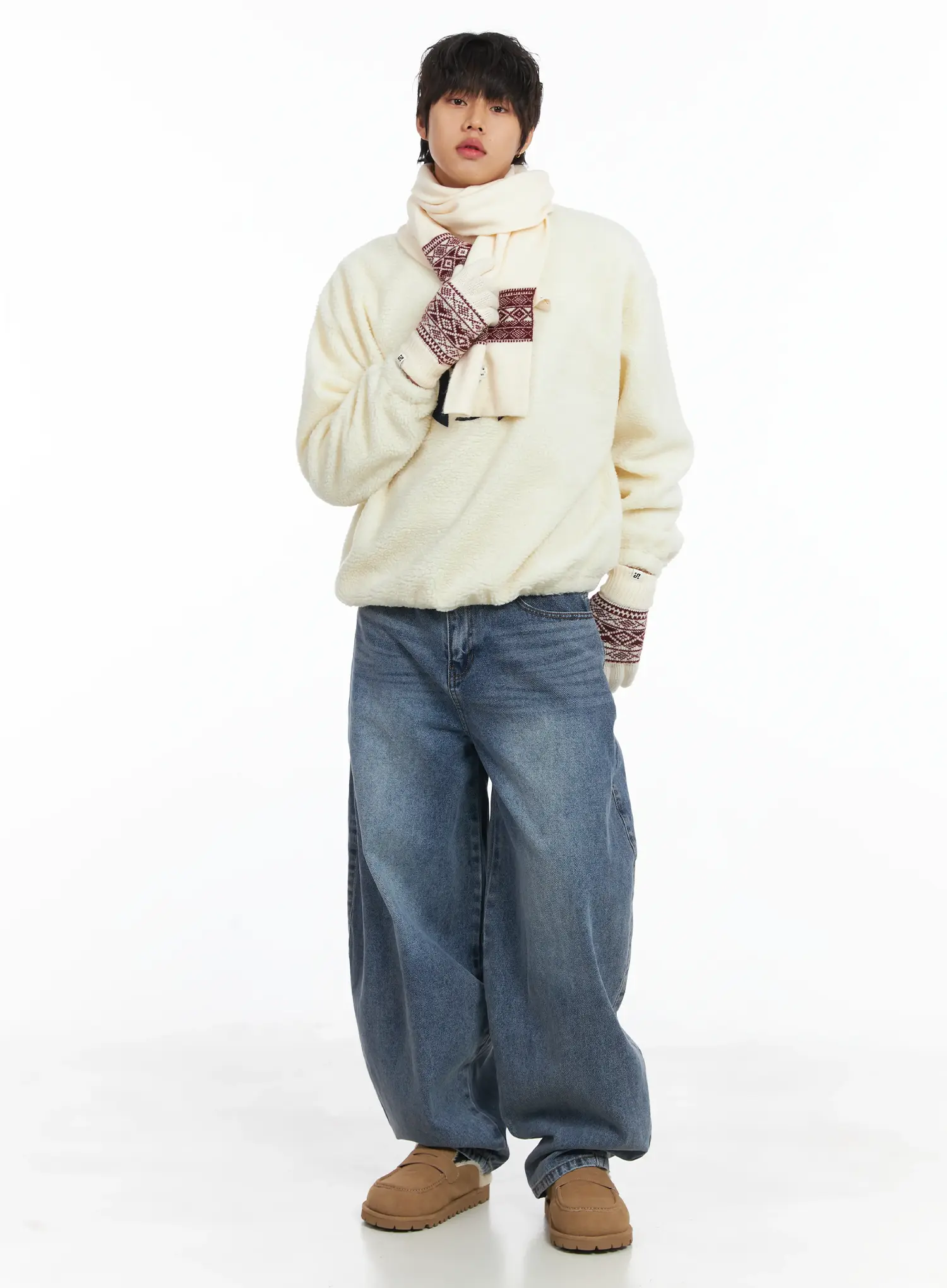 Men's Simple Balloon Fit Jeans IJ512 - Image 8