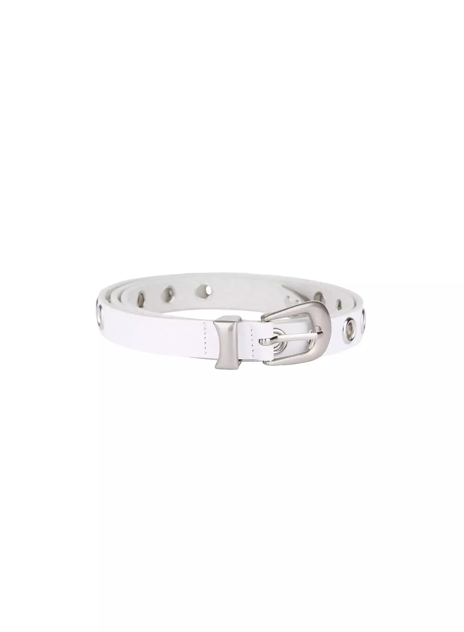 Men's Slim Eyelet Grommet Belt IL516 - Image 5
