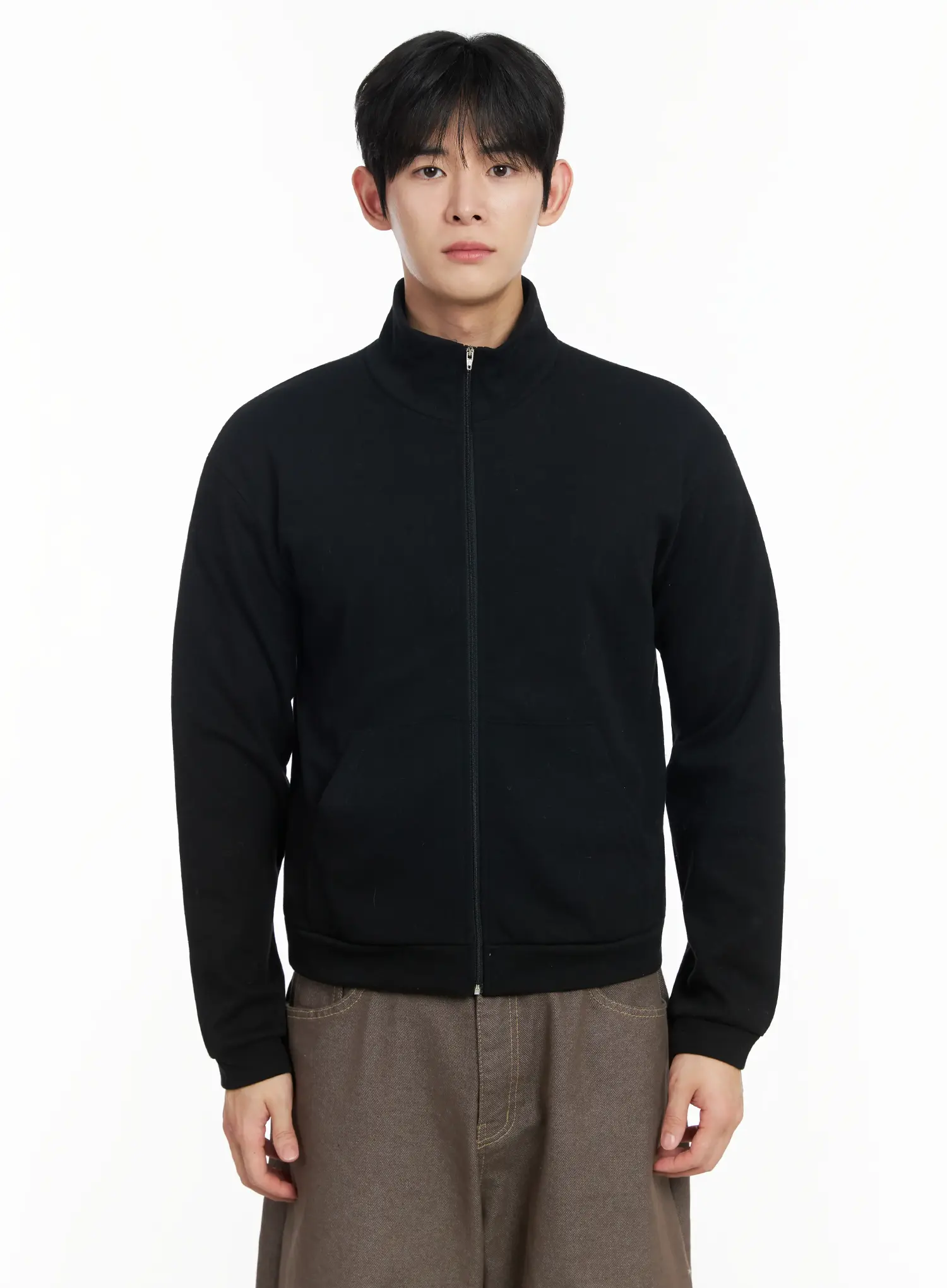 Men's Soft Basic Collared Zip-Up Jacket IF516 - Image 14