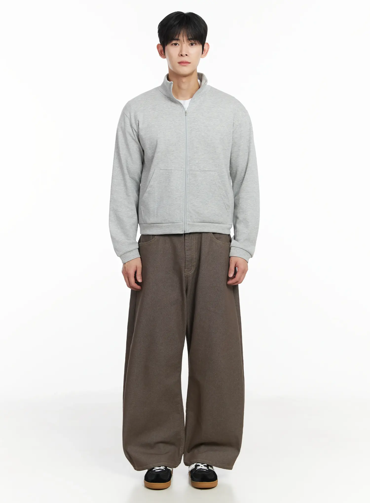 Men's Soft Basic Collared Zip-Up Jacket IF516 - Image 5