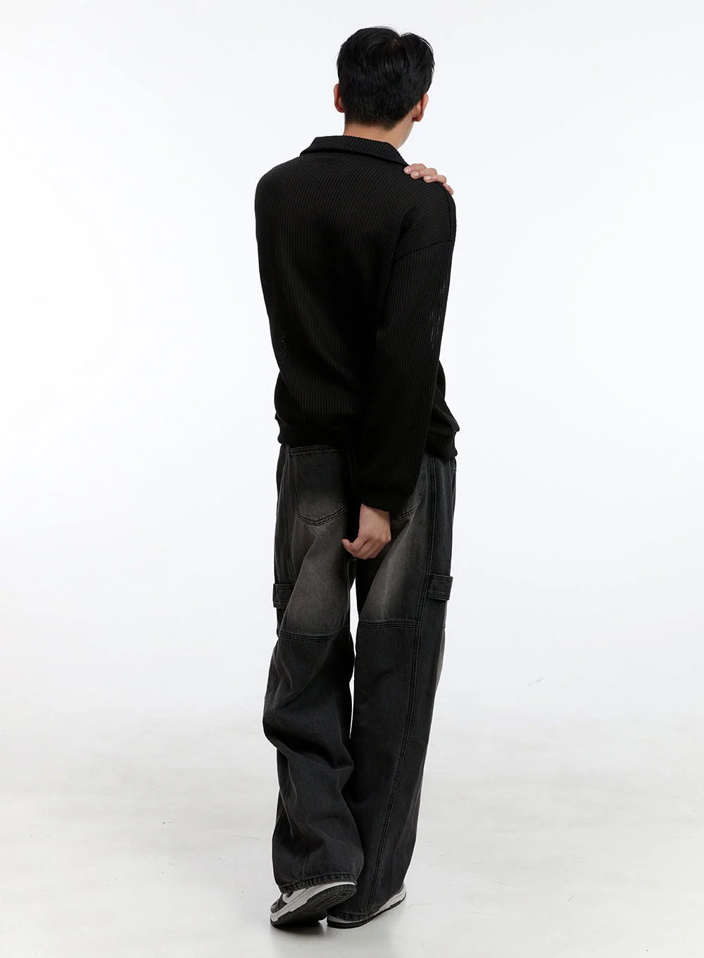 Men's Soft Cable Knit Zip-Up Pullover IG427 - Image 7