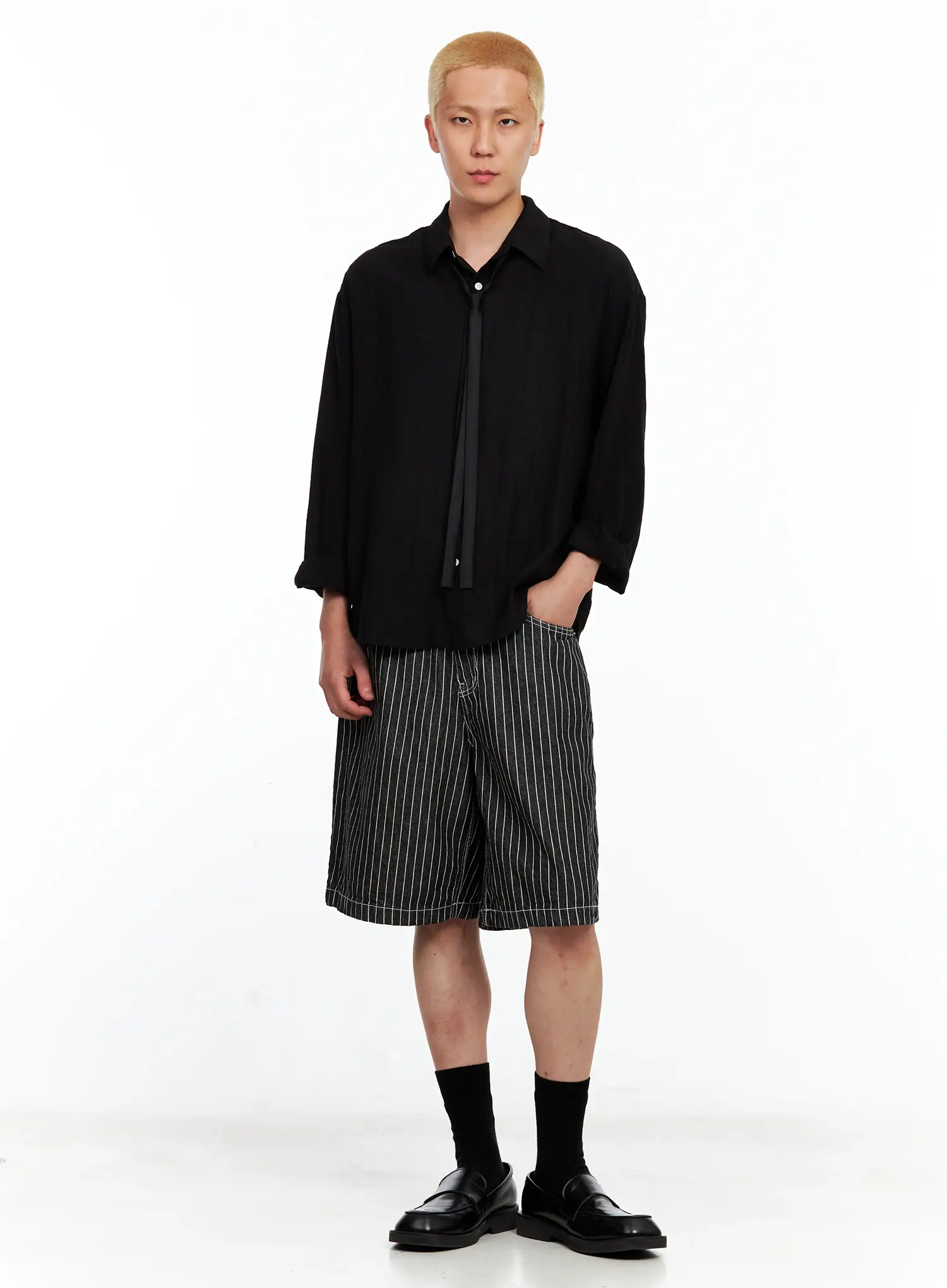 Men's Soft Linen Long-Sleeve Shirt IL514 - Image 11