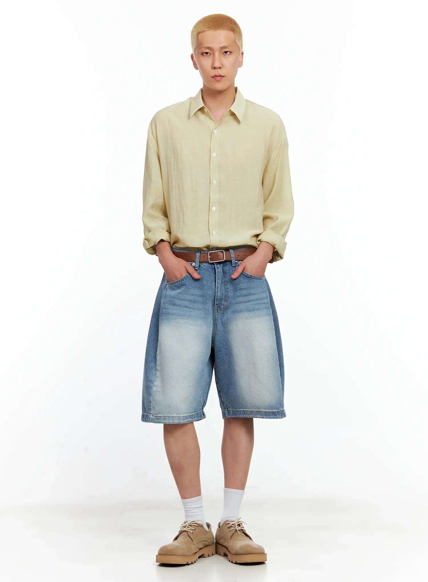 Men's Soft Linen Long-Sleeve Shirt IL514 - Image 13