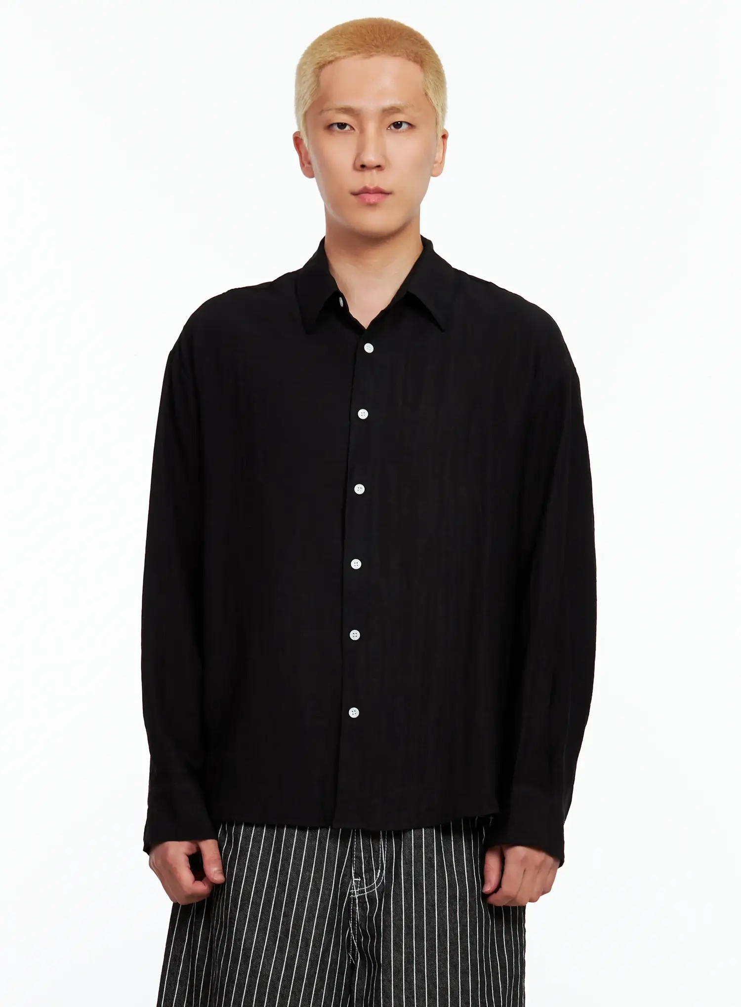 Men's Soft Linen Long-Sleeve Shirt IL514 - Image 14